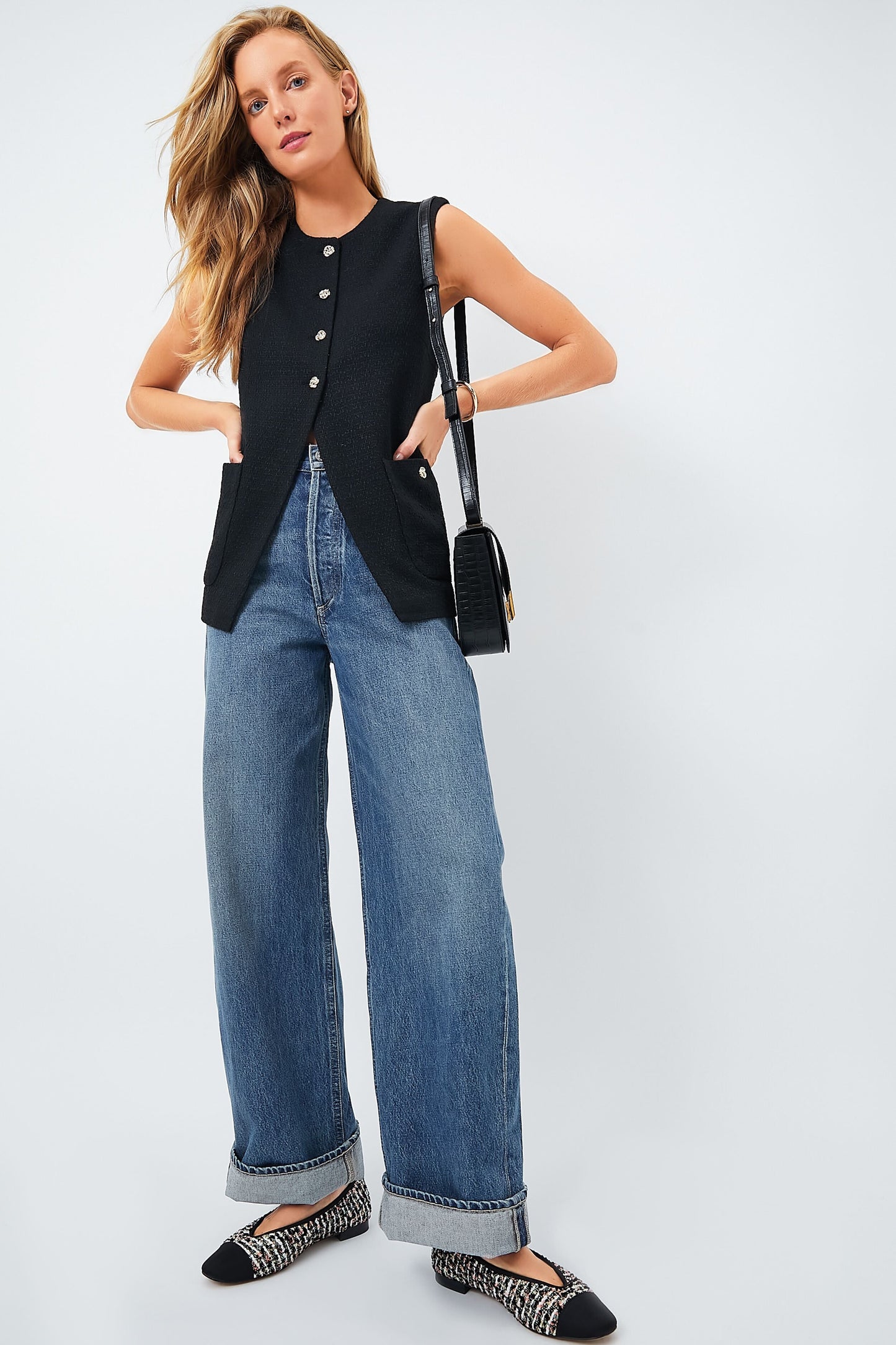 Black Tweed Sonja Top