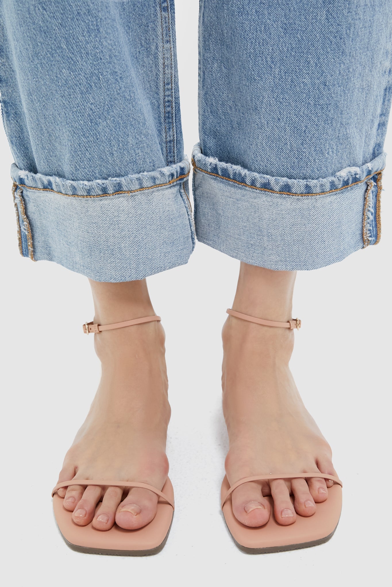 Nude Beach Square Toe Twiggy Sandals