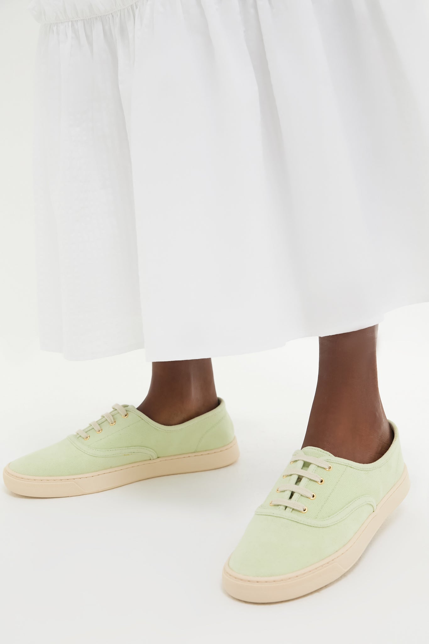 Pistachio Canvas Bea Sneakers