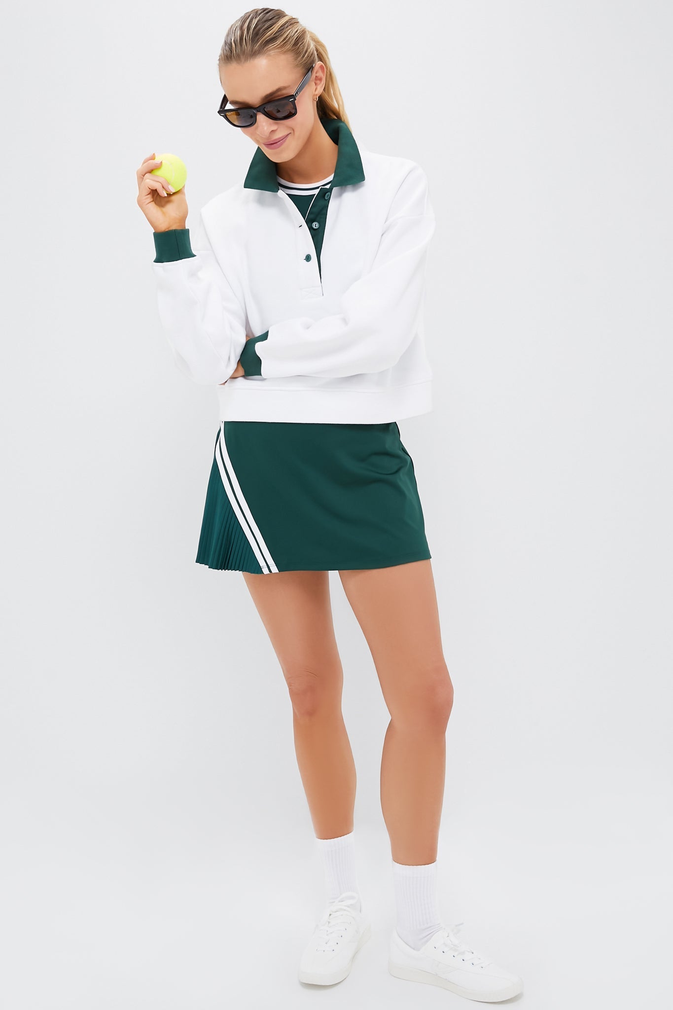 White Miles Collared Pullover