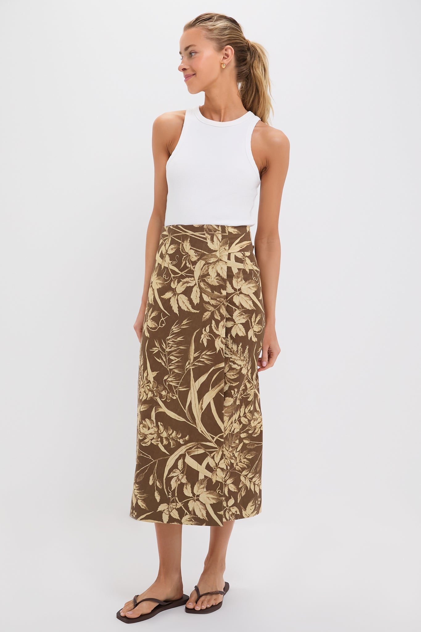 Sienna Dune Breeze Cotton Linen Margot Wrap Skirt