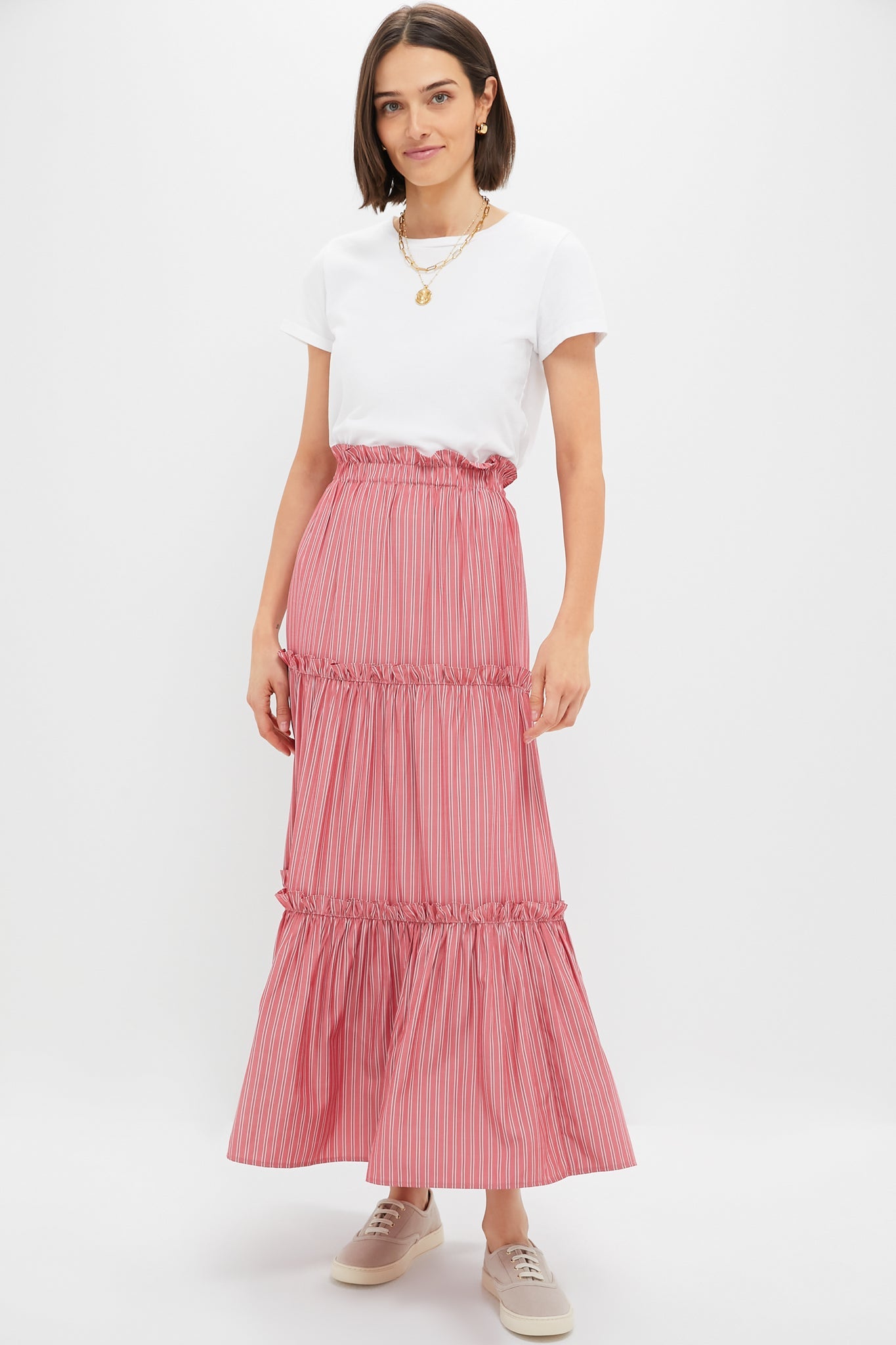 Ruby Red Stripe Prado Skirt
