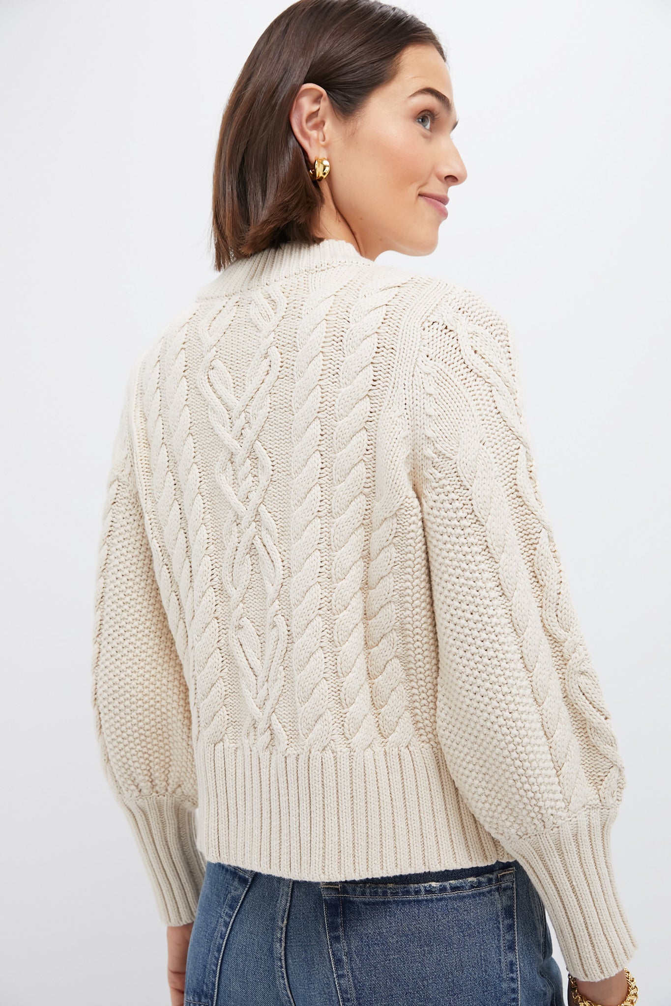Sandstone Cotton Colette Cardigan