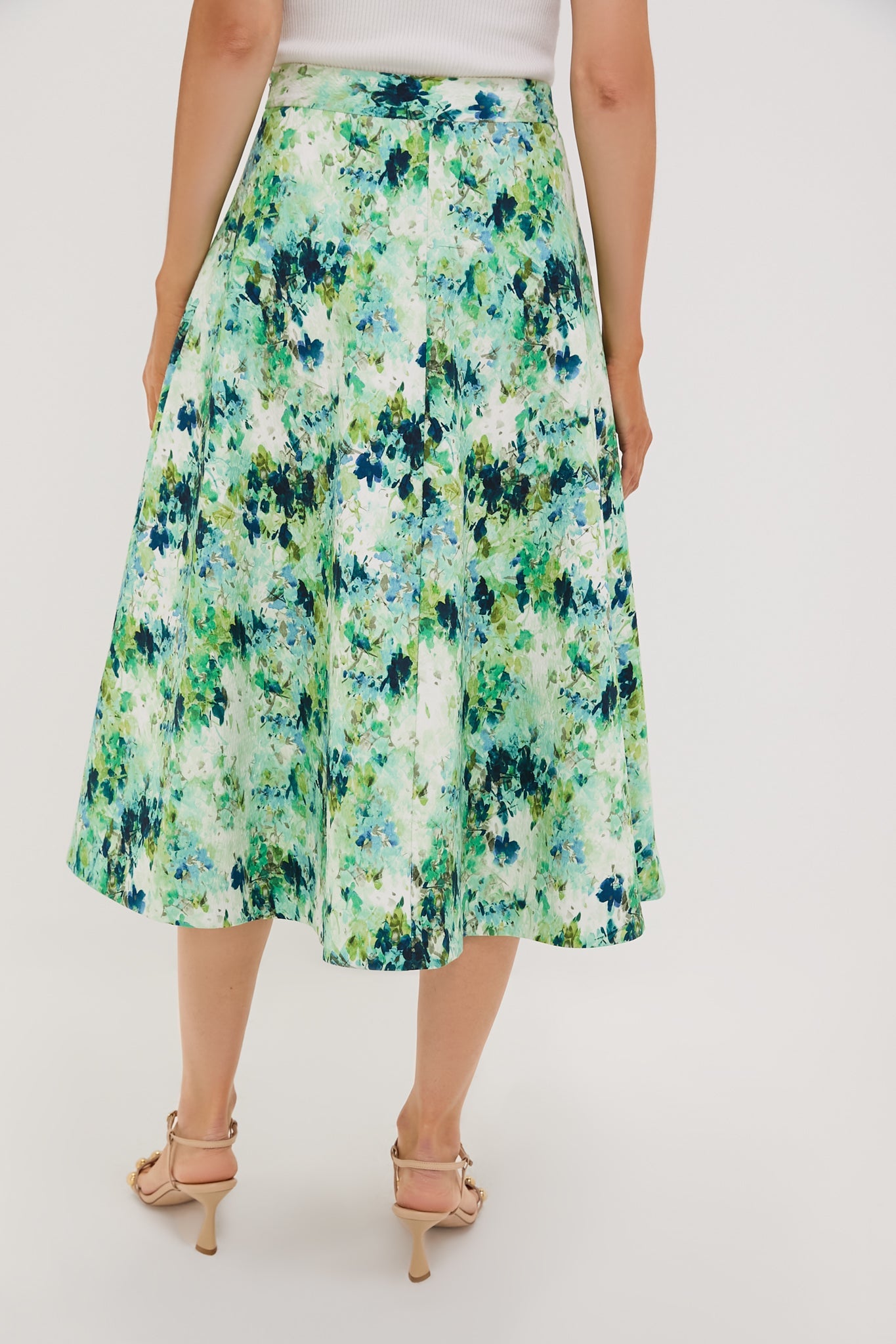 Water Lilies Cotton Seersucker Andrea Circle Skirt