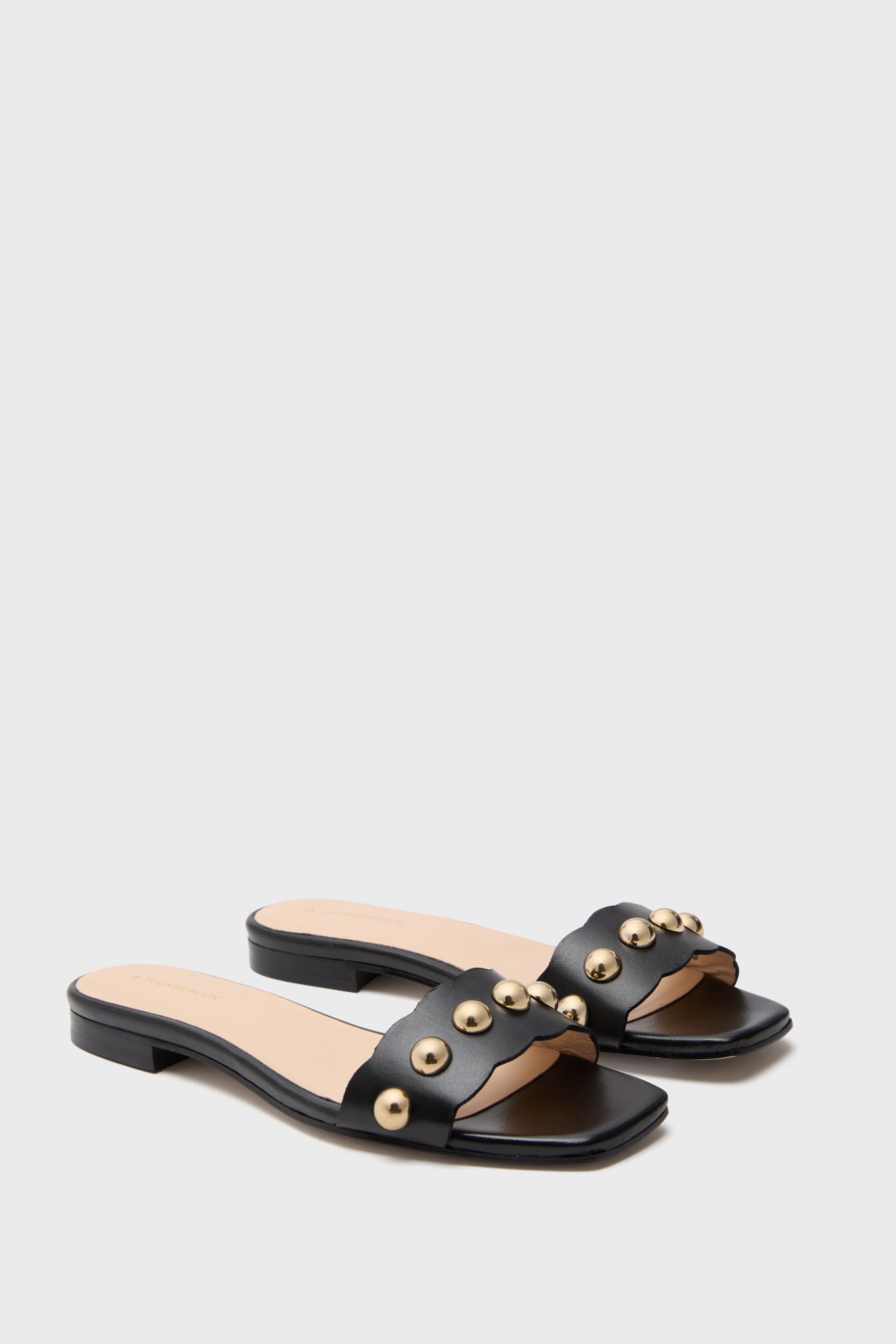 Black Leather Brooke Sandals