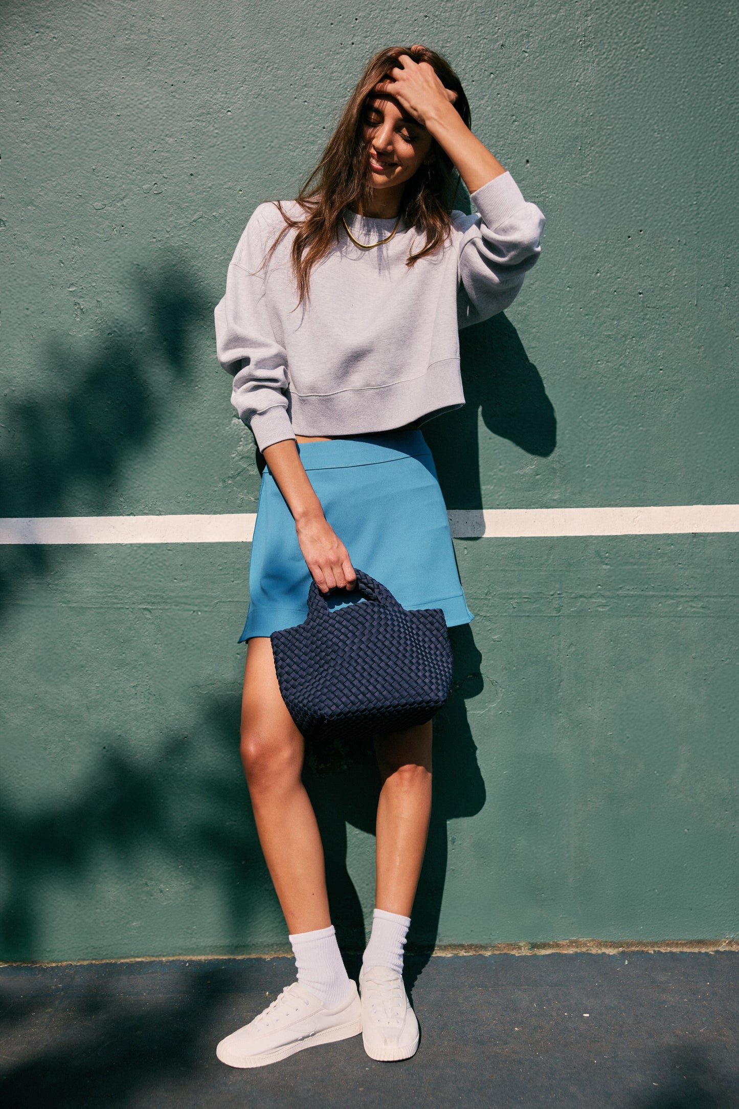 Heathered Gray Cropped Evans Pullover