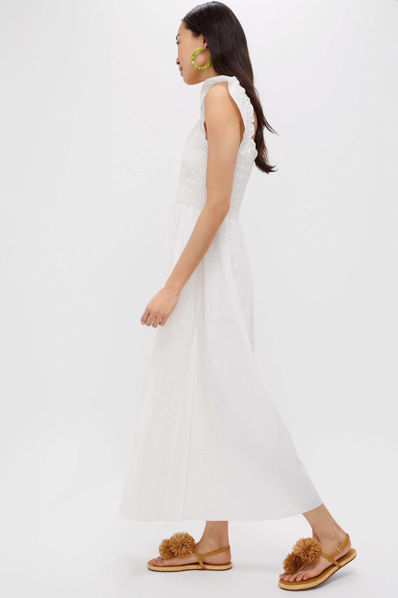 White Eudora Midi Dress