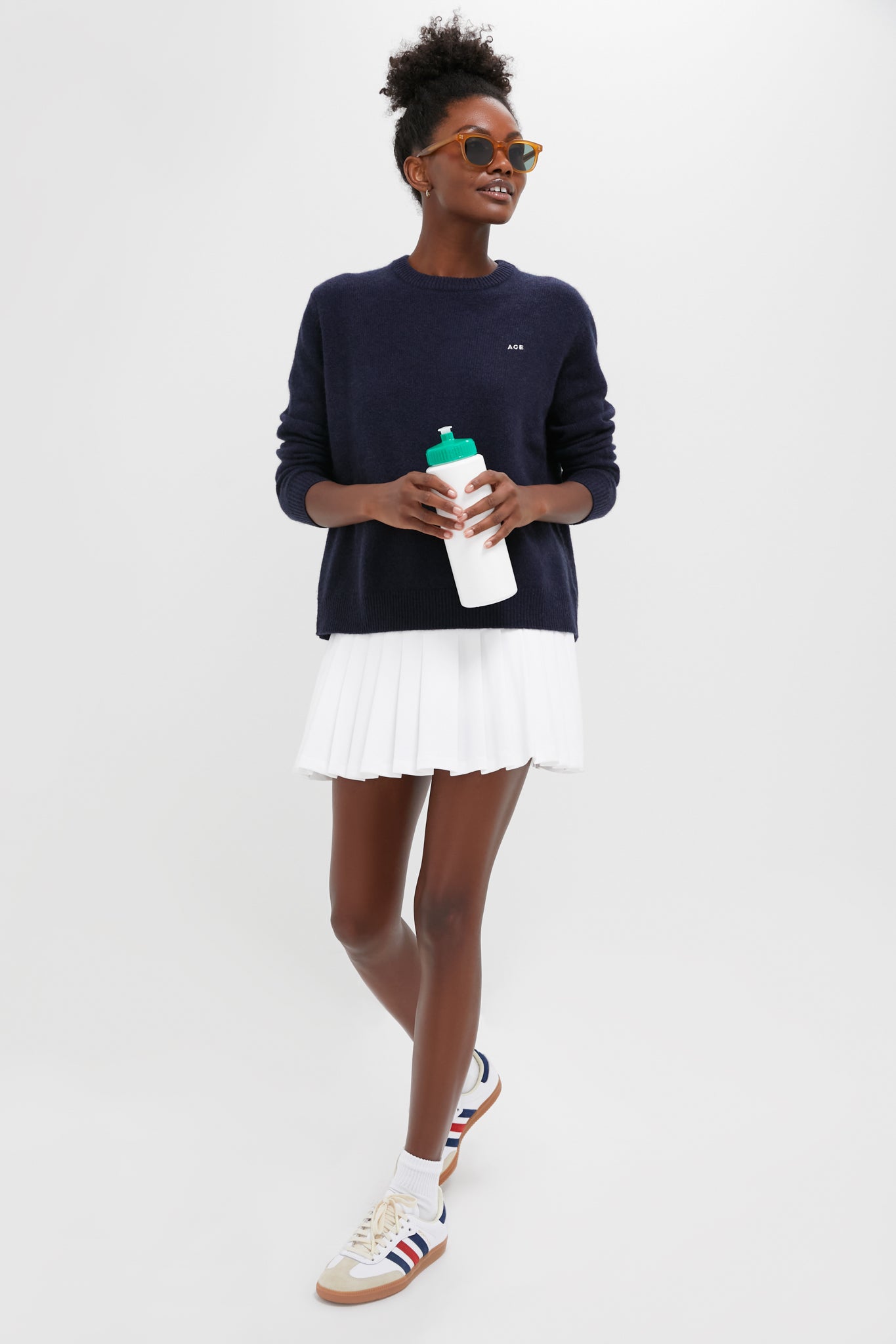 Navy Bodie Boyfriend Cashmere Crewneck Sweater
