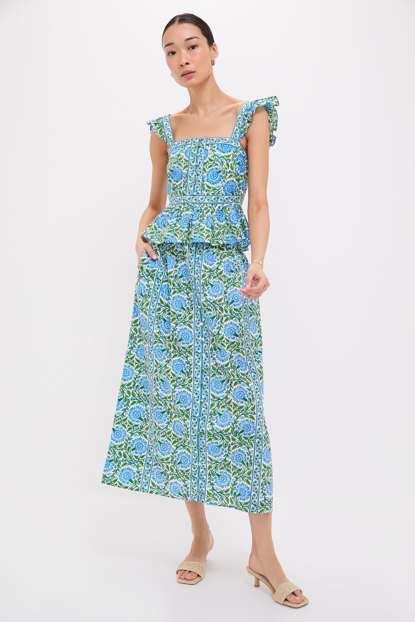 Peacock Border Freya Skirt