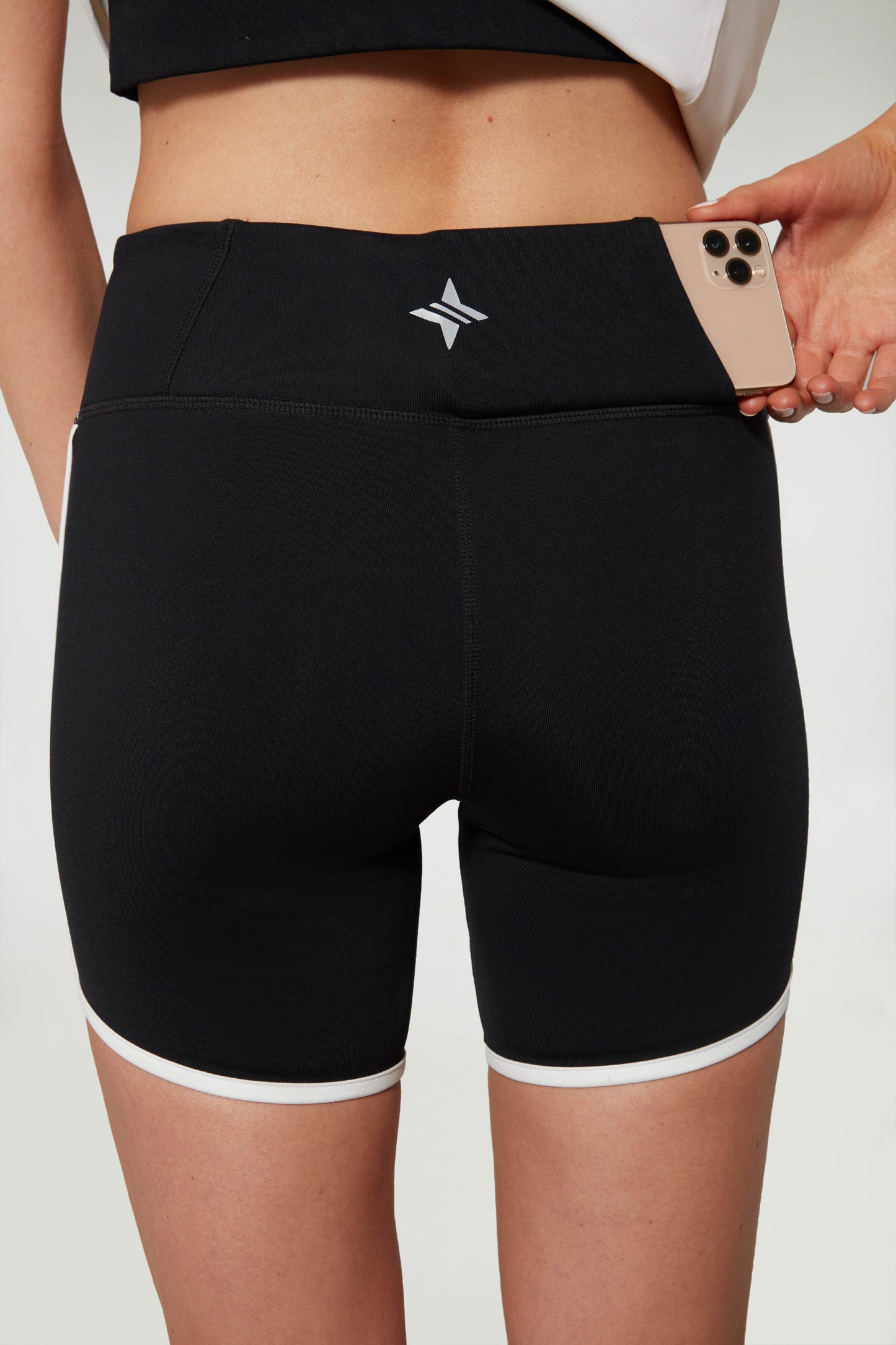 Black Piped Cathy Bike Short