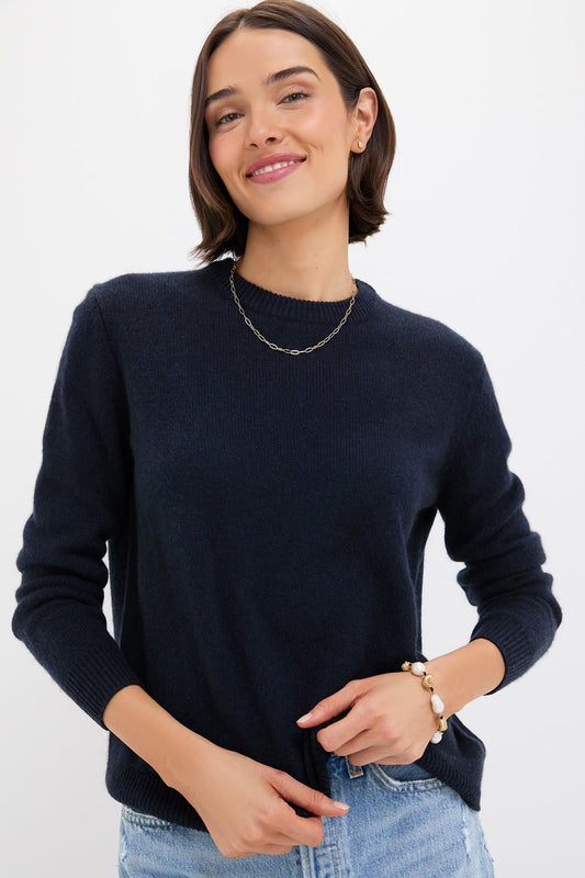 Navy Bodie Boyfriend Cashmere Crewneck Sweater