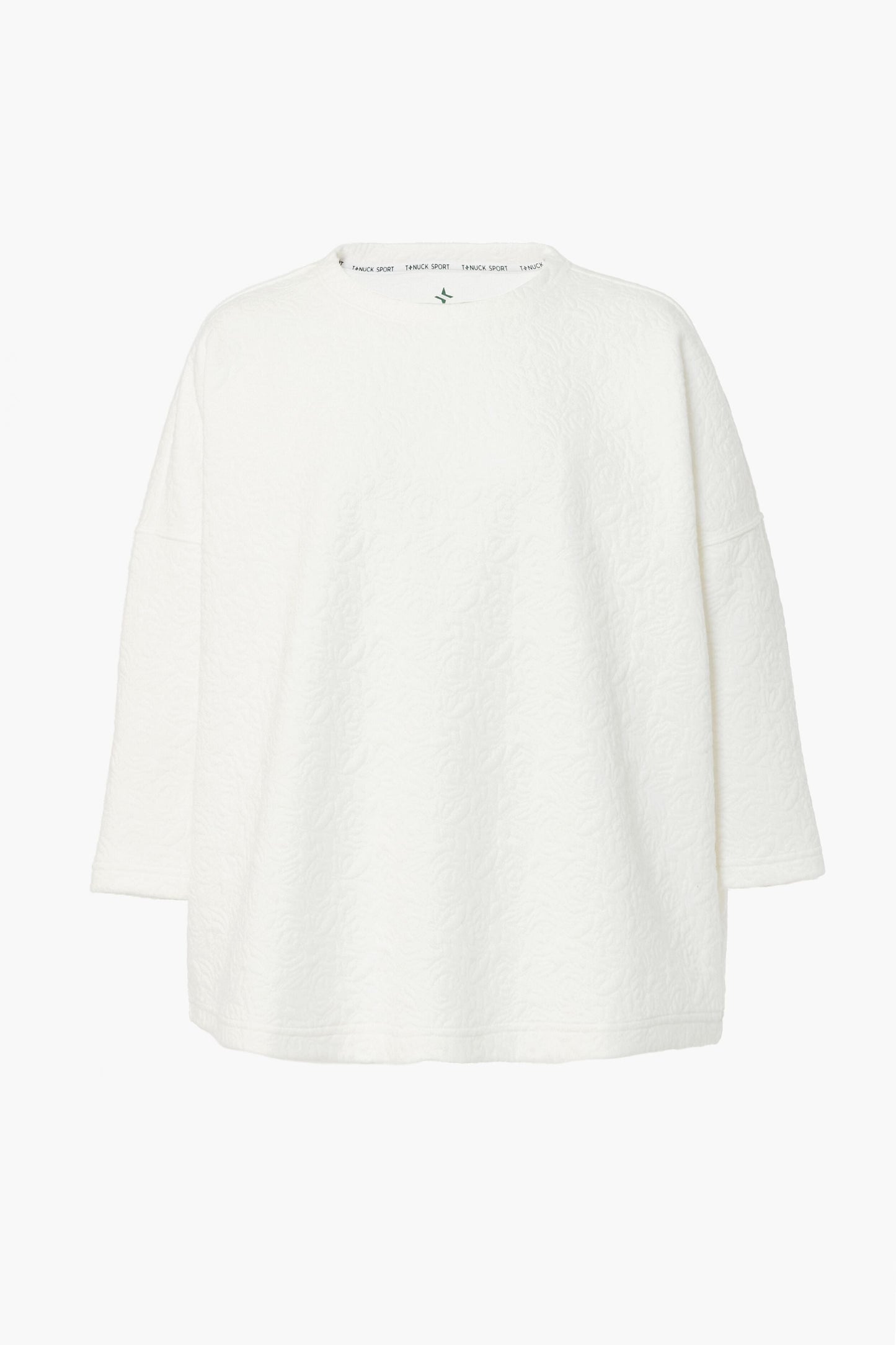 White Quilted Paisley Ally Swing Sweatshirt