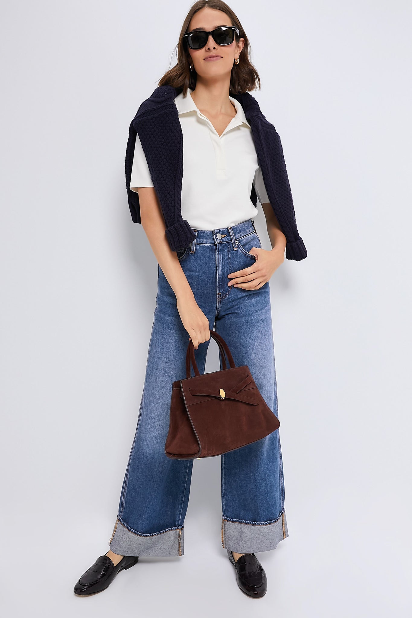 White Adler Interlock Polo