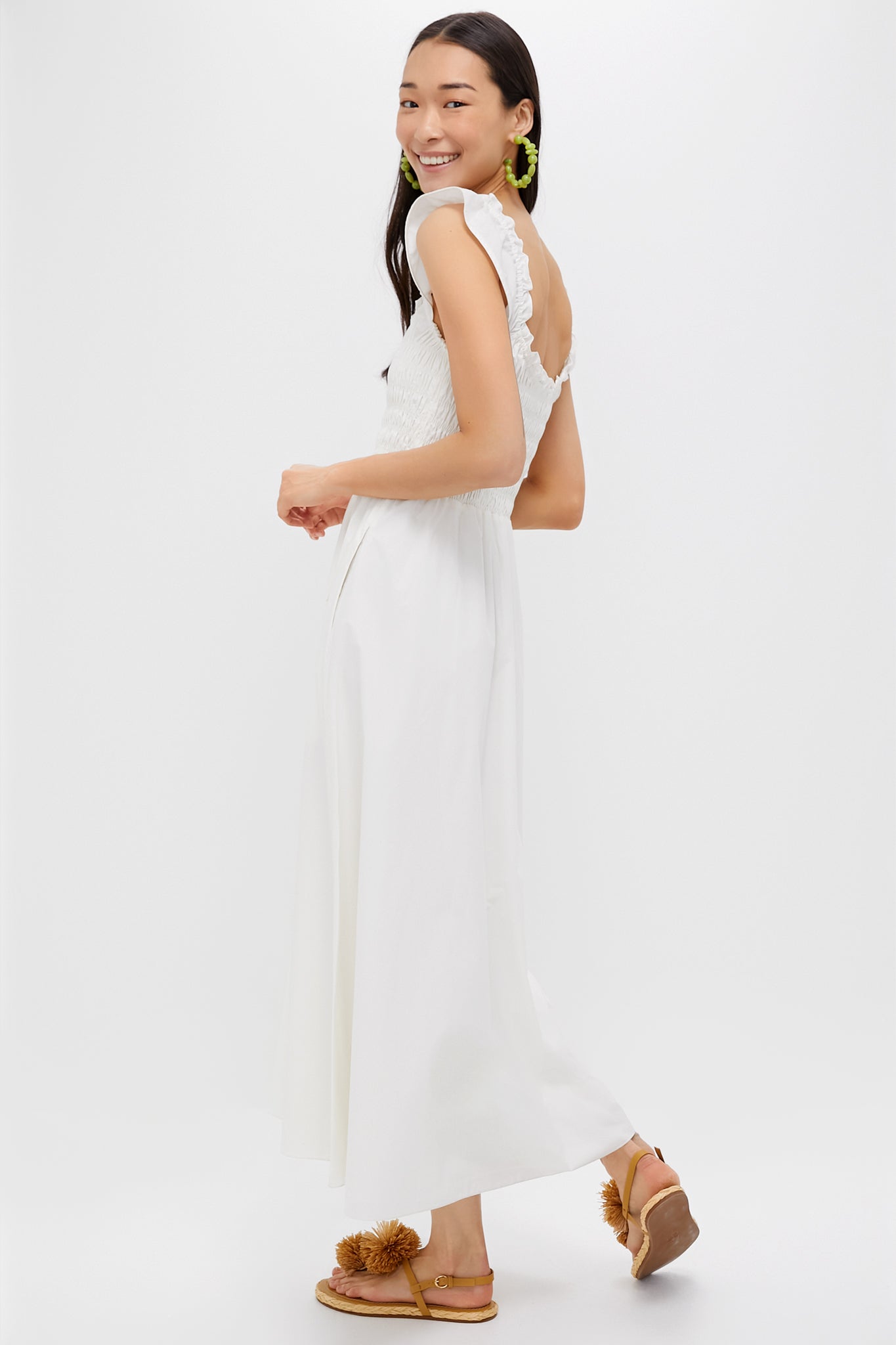 White Eudora Midi Dress