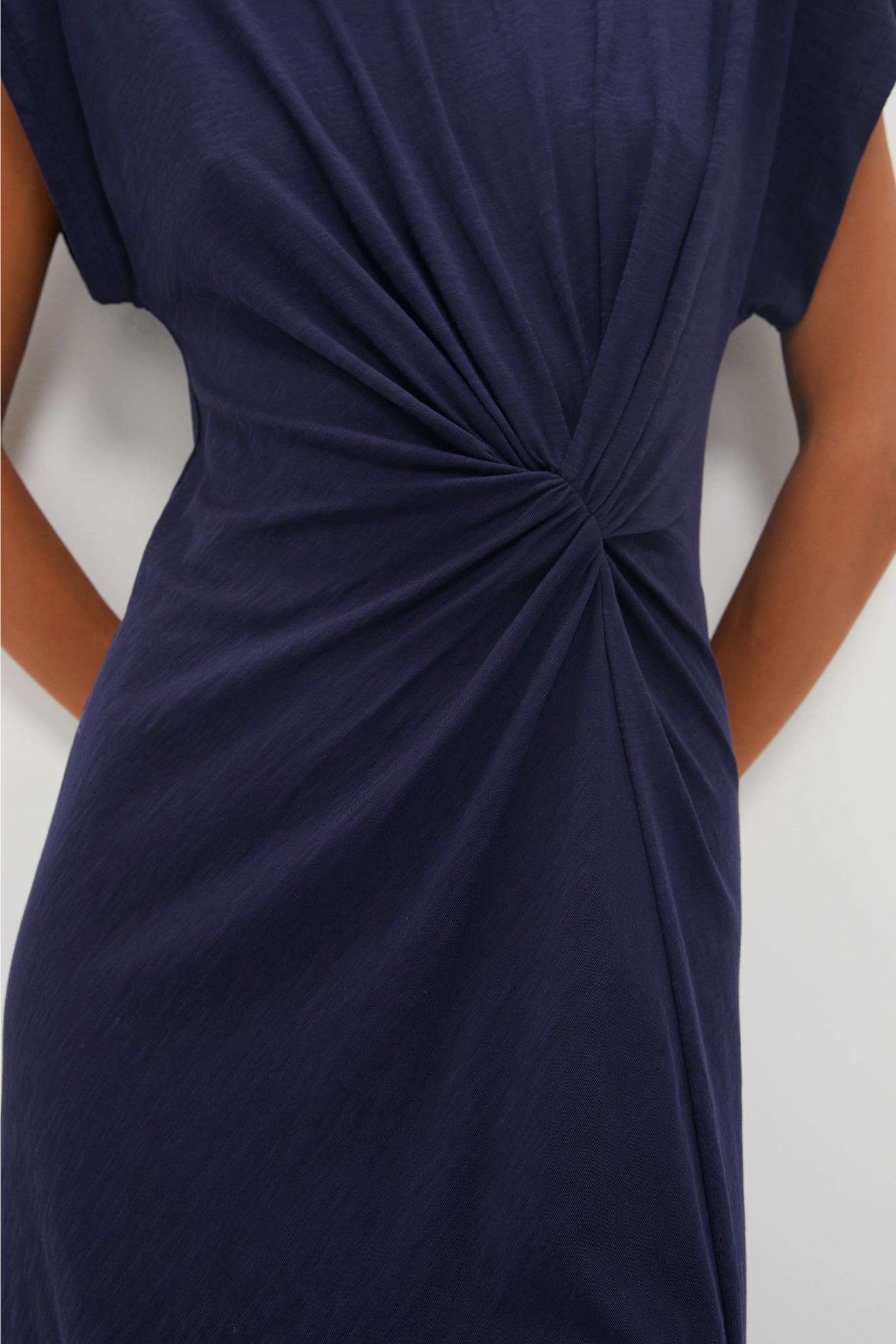 Navy Volta Twist Midi