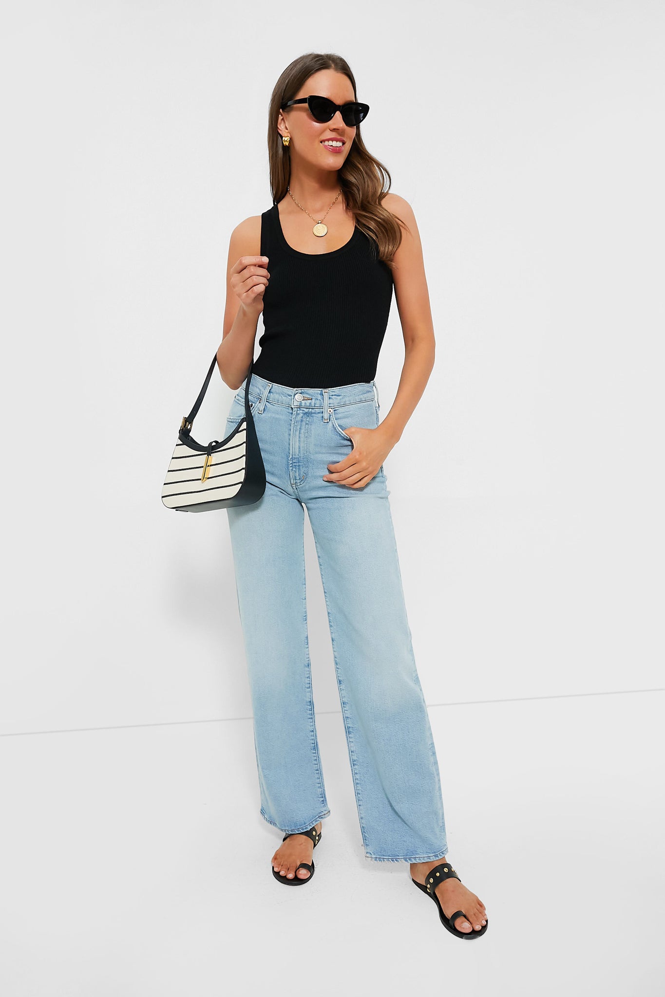 Black Shelby Rib Knit Tank