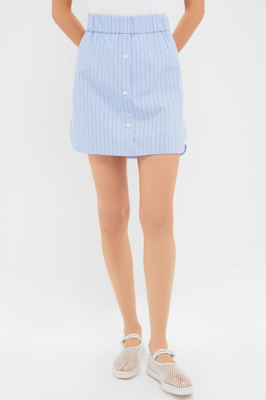 Blue and White Stripe Frankie Skirt