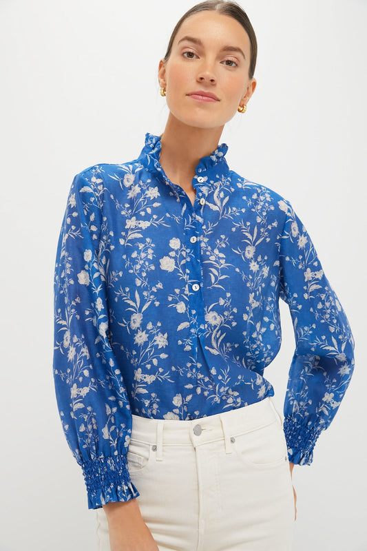 Limoges Floral Teagan Popover Top