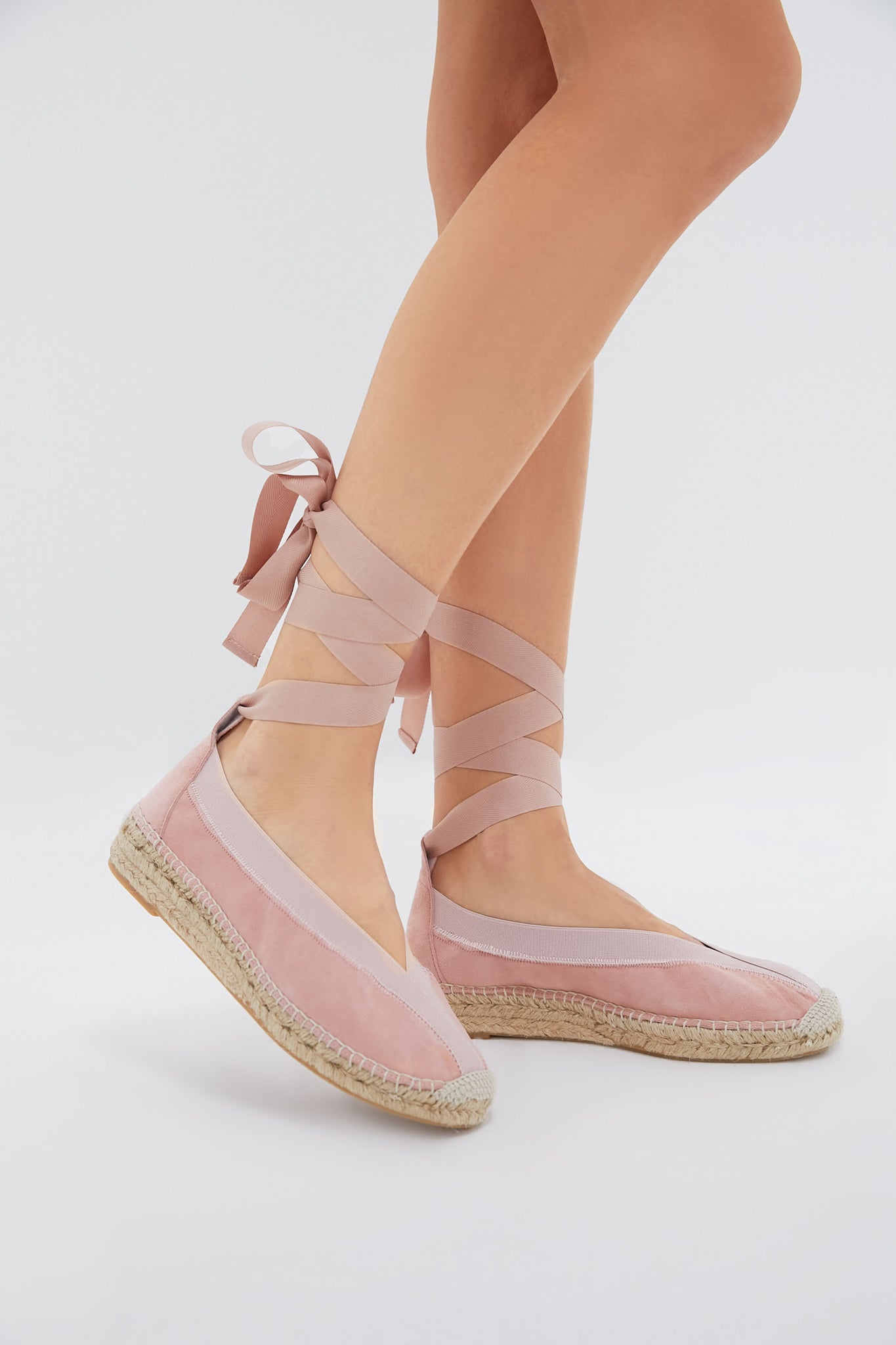 Ballet Pink Suede Jade Flats