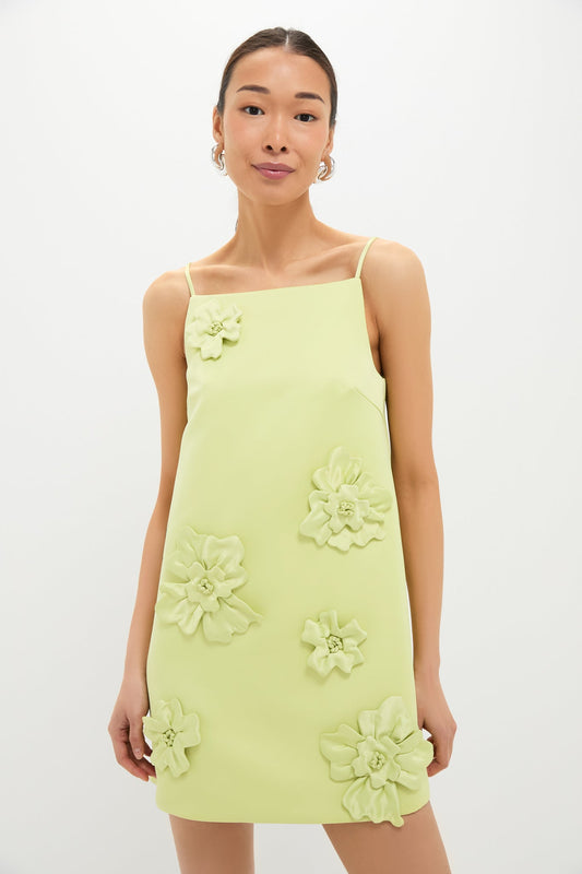Chartreuse Leia Petal Mini Dress