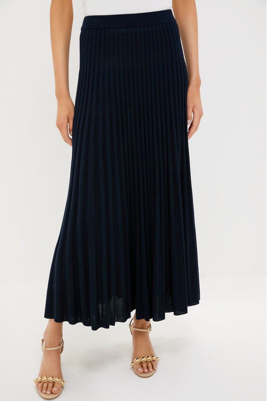 Navy Knit Kenley Skirt