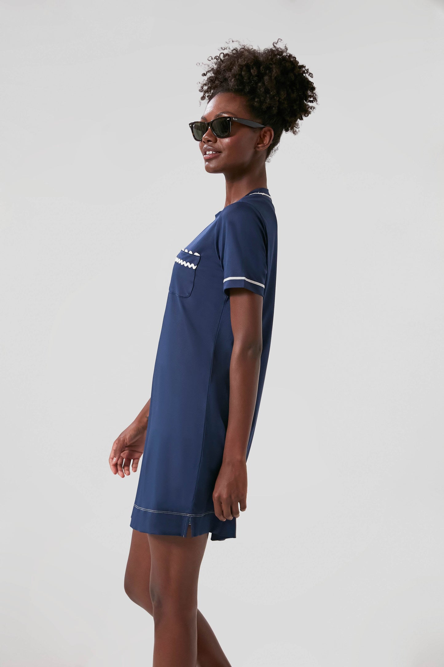 Navy and White Ric Rac Robin Sport Dress