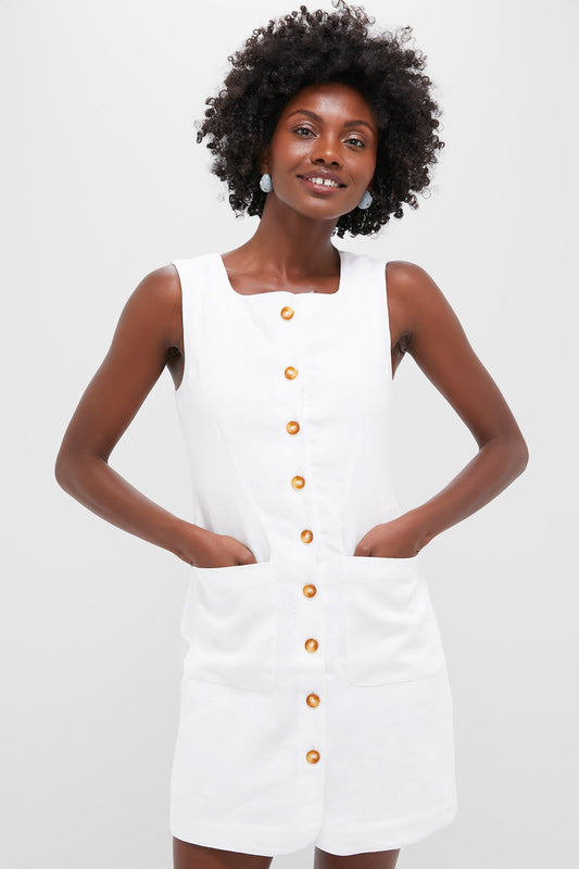 Ivory Emma Button Down Mini Dress