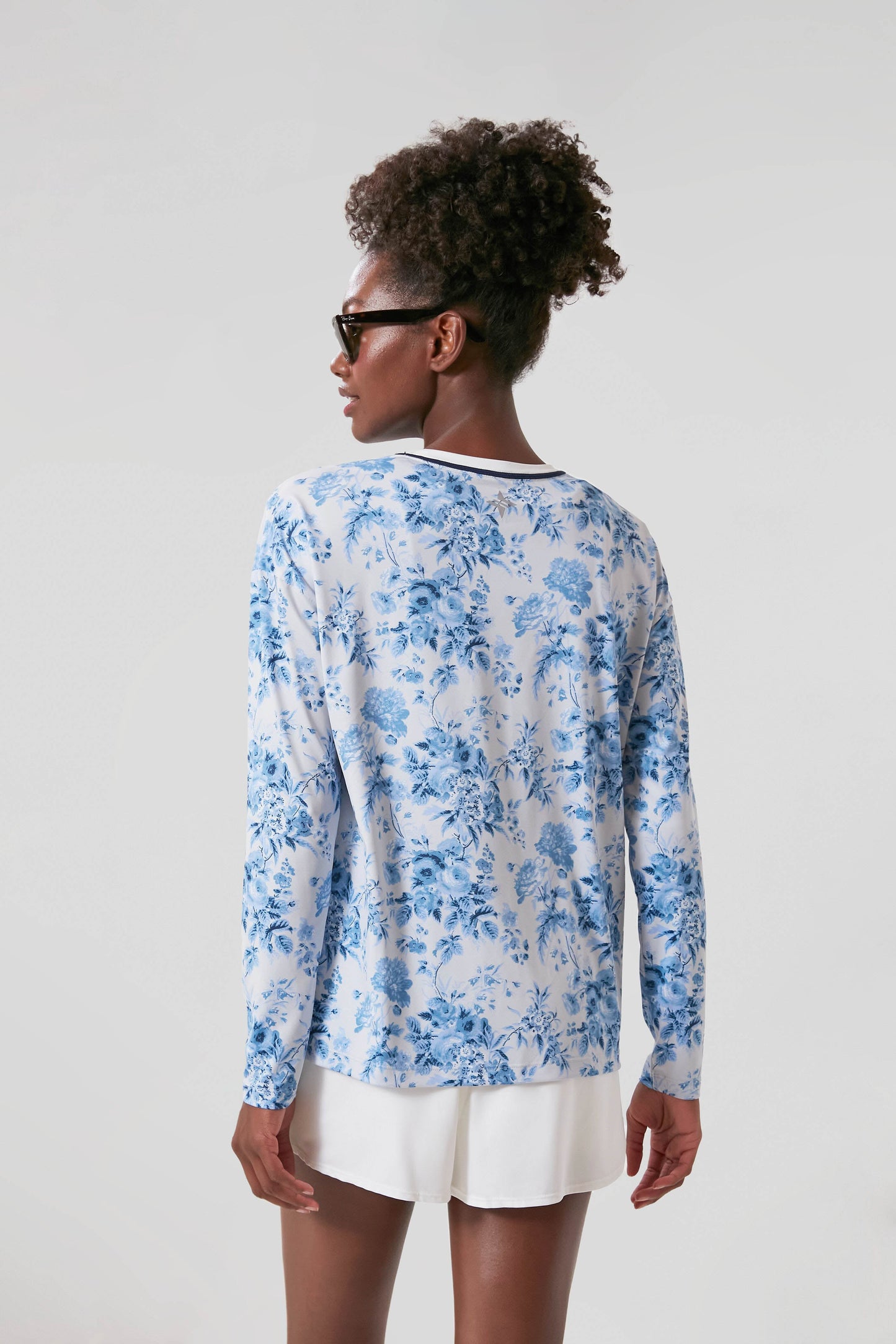 Blue Bouquet Long Sleeve Ryan Boyfriend Tee