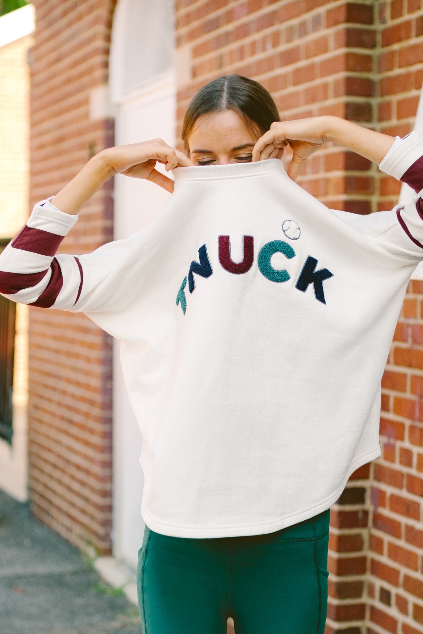 White Varsity Ally Swing Sweatshirt