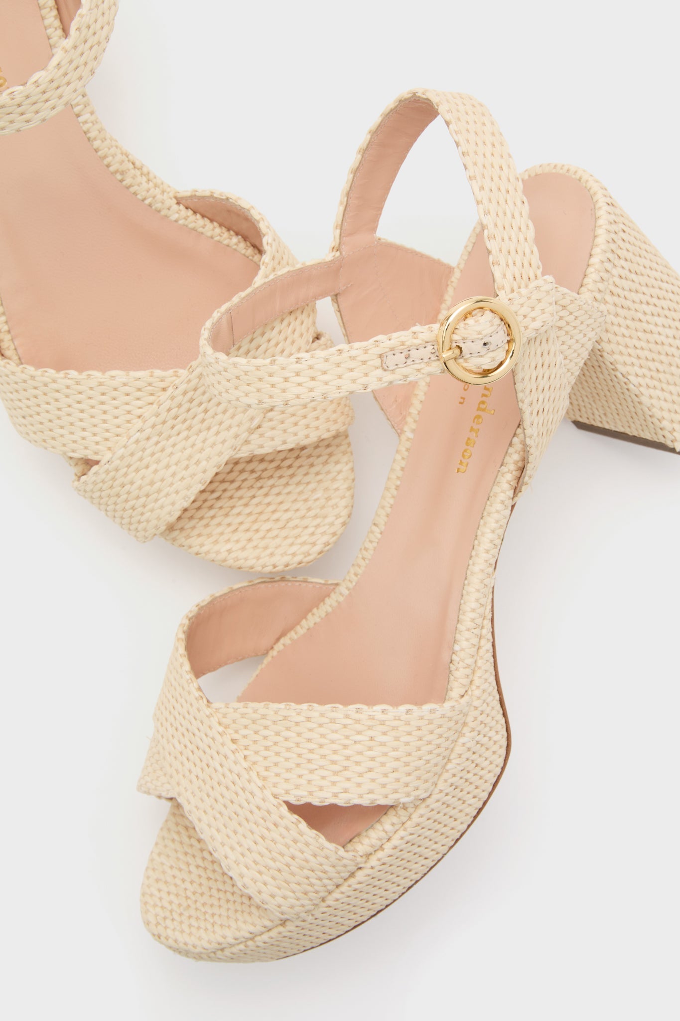 Natural Raffia Deidre Heels