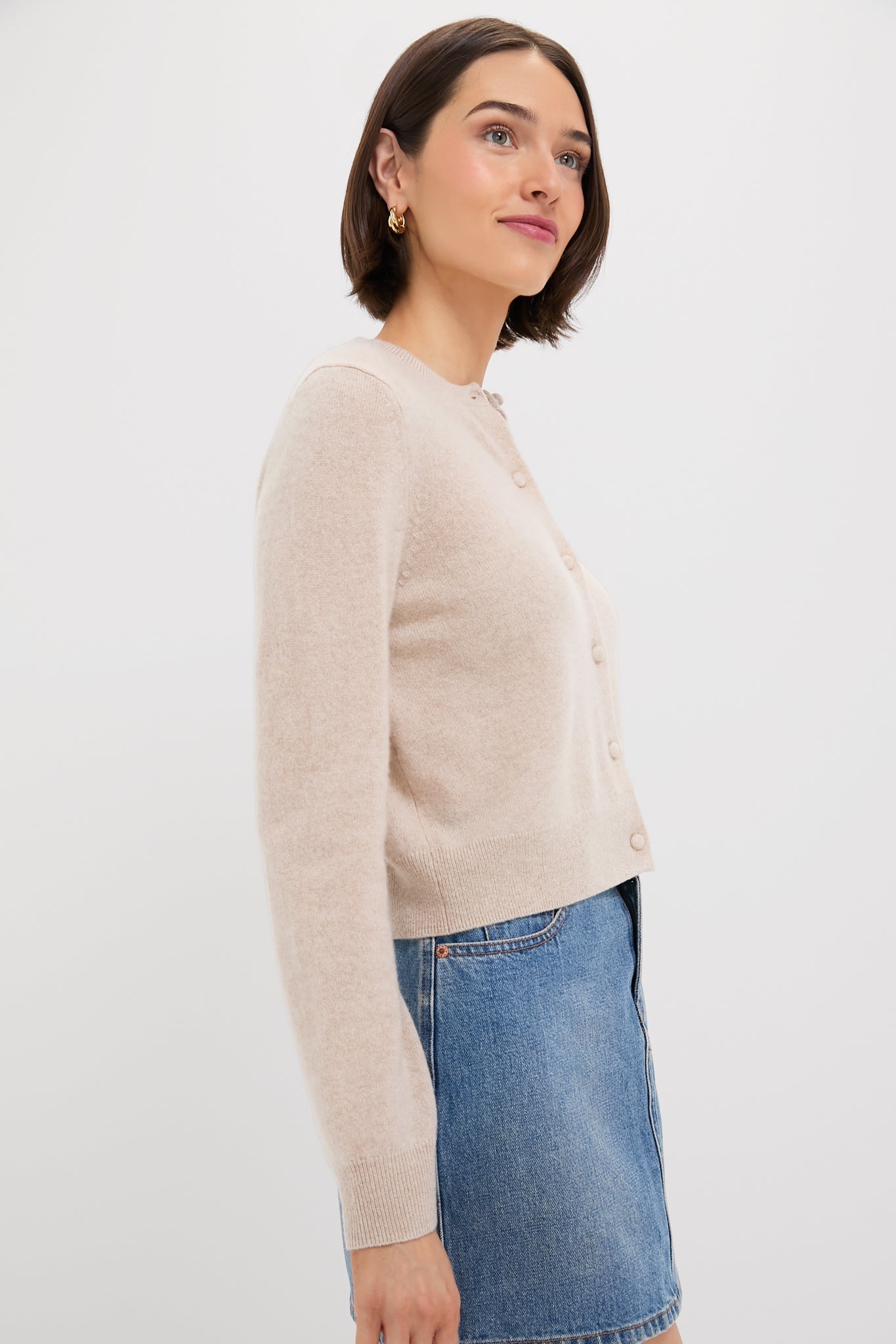Sandstone Cashmere Riley Cardigan