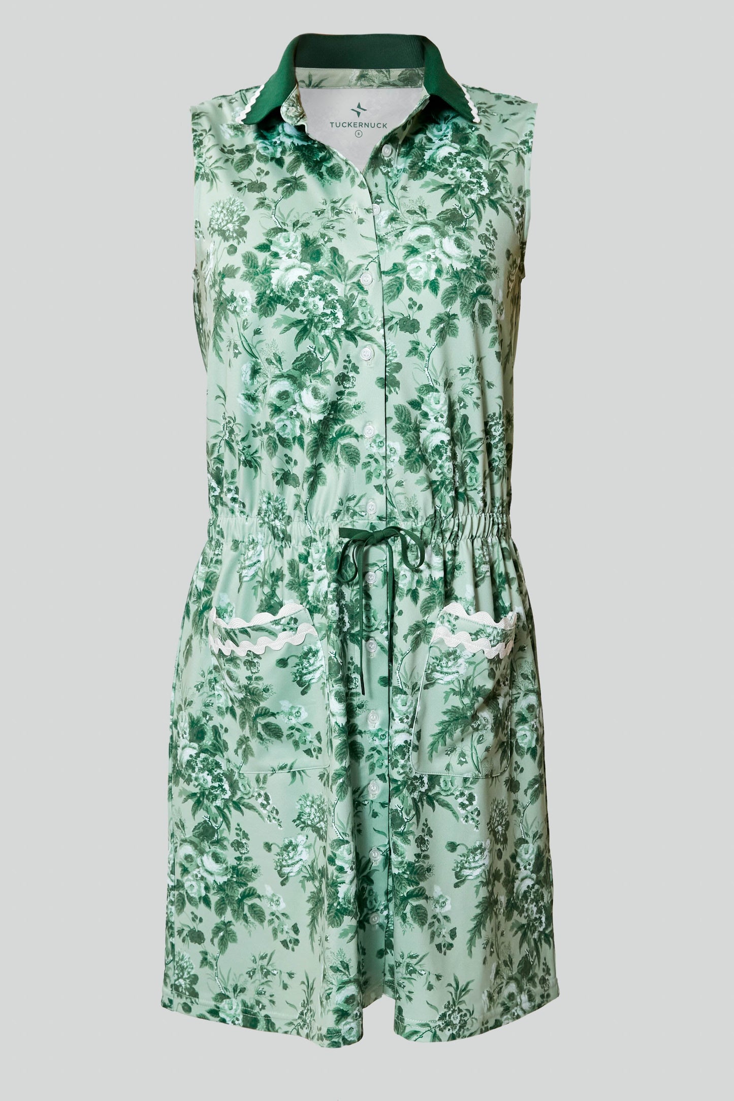 Green Bouquet Sleeveless Alcott Golf Dress