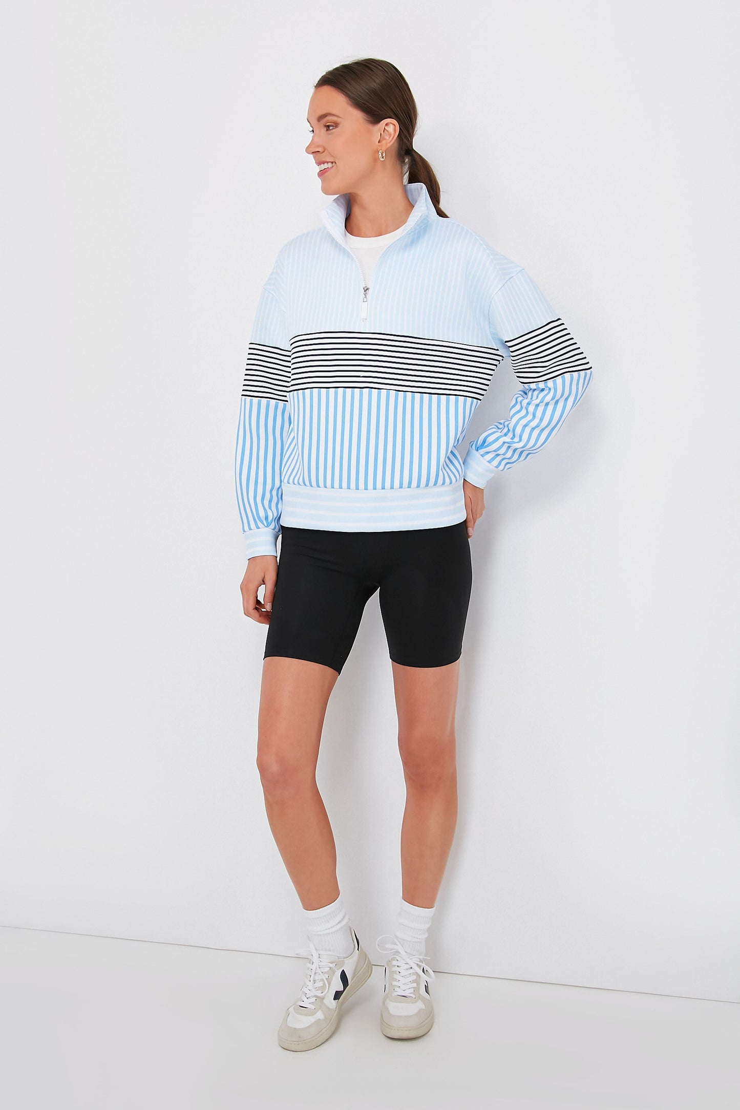 Multi Blue Varsity Quarter Zip