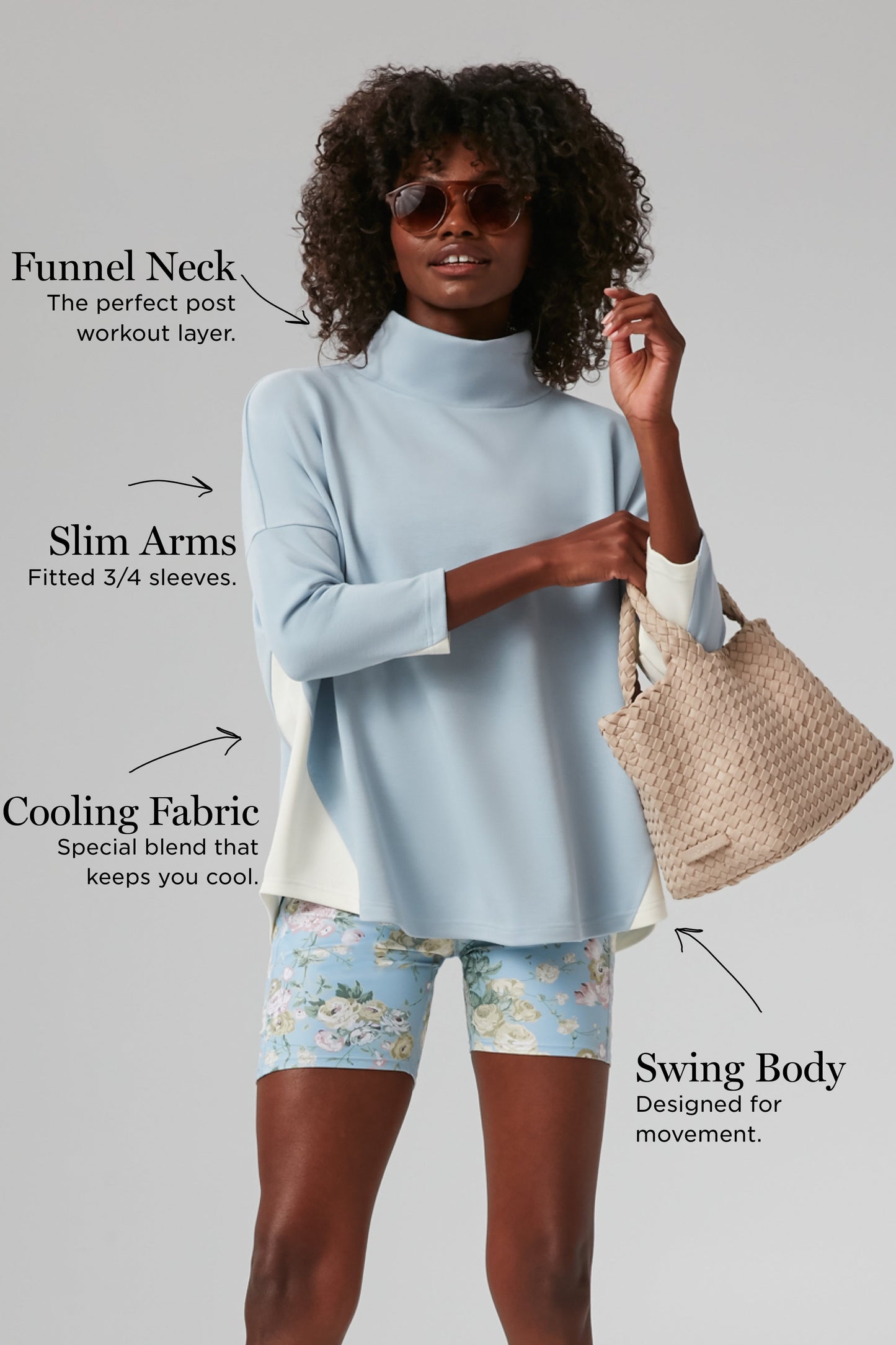 Breezy Blue Ally Swing Sweatshirt