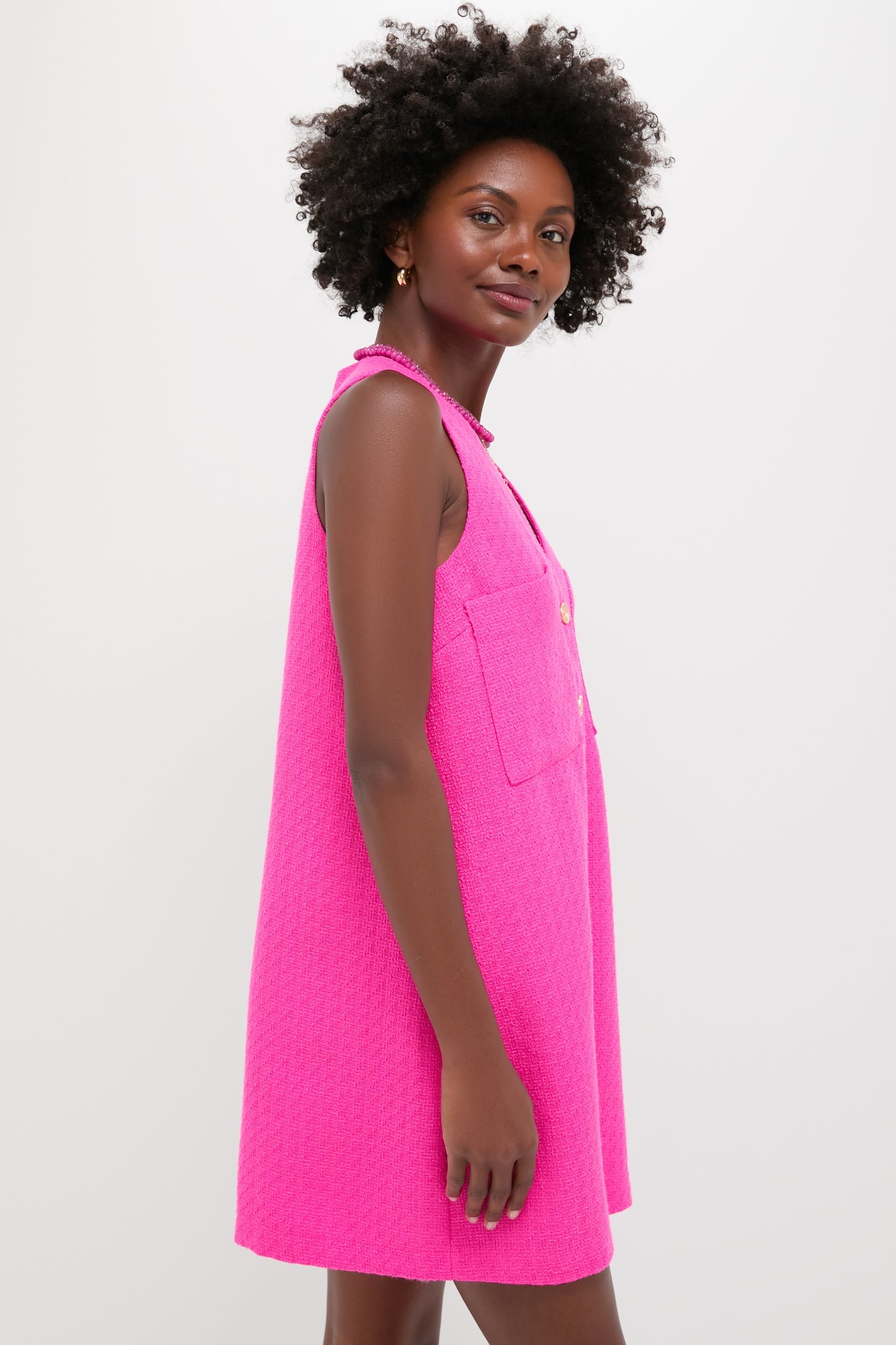 Hot Pink Textured Myla Romper