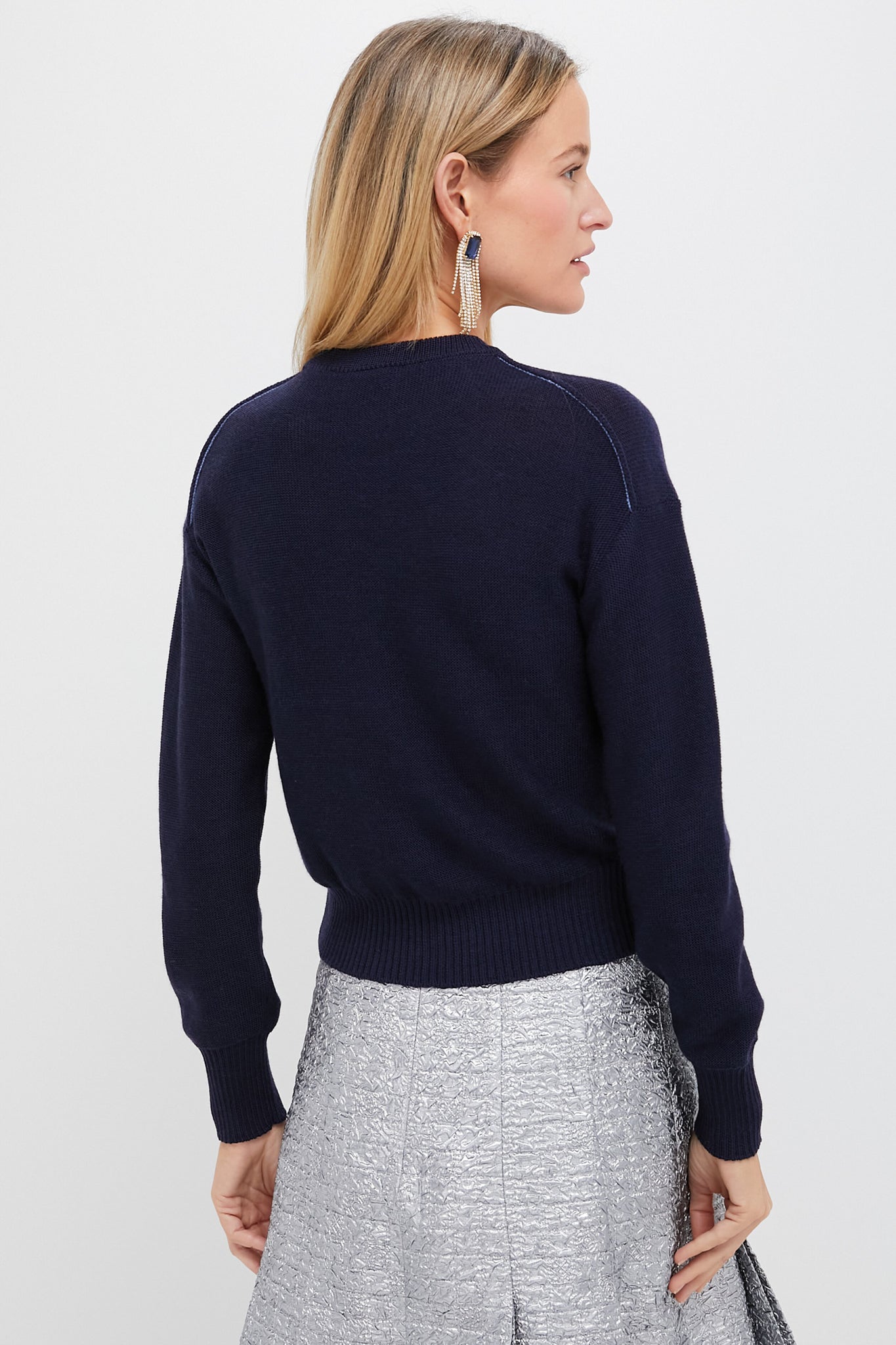Bright Indigo Cropped Jumper