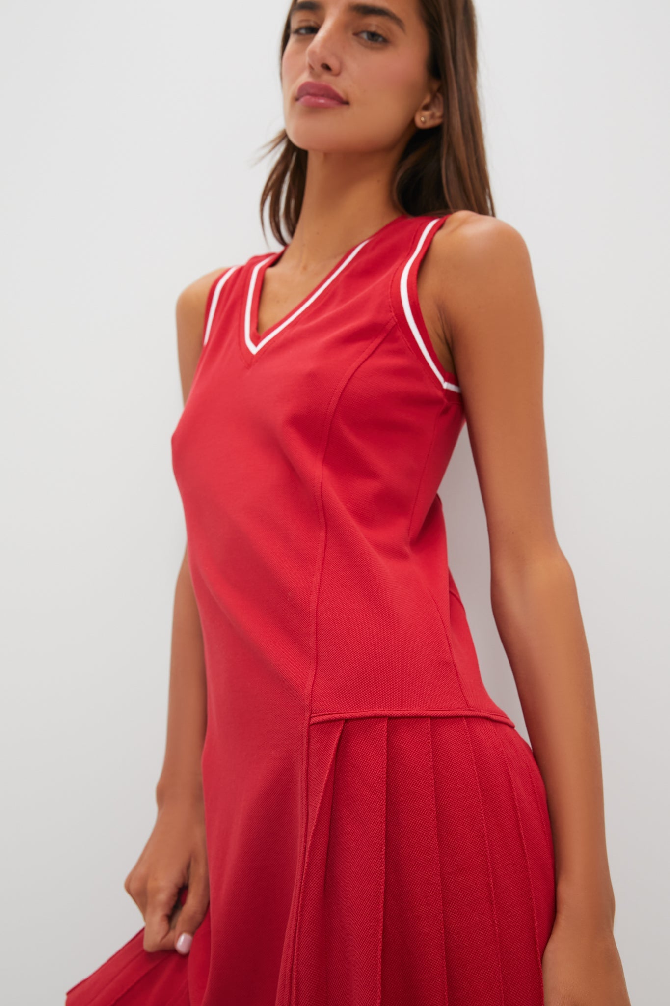 Red Pique Kember Dress