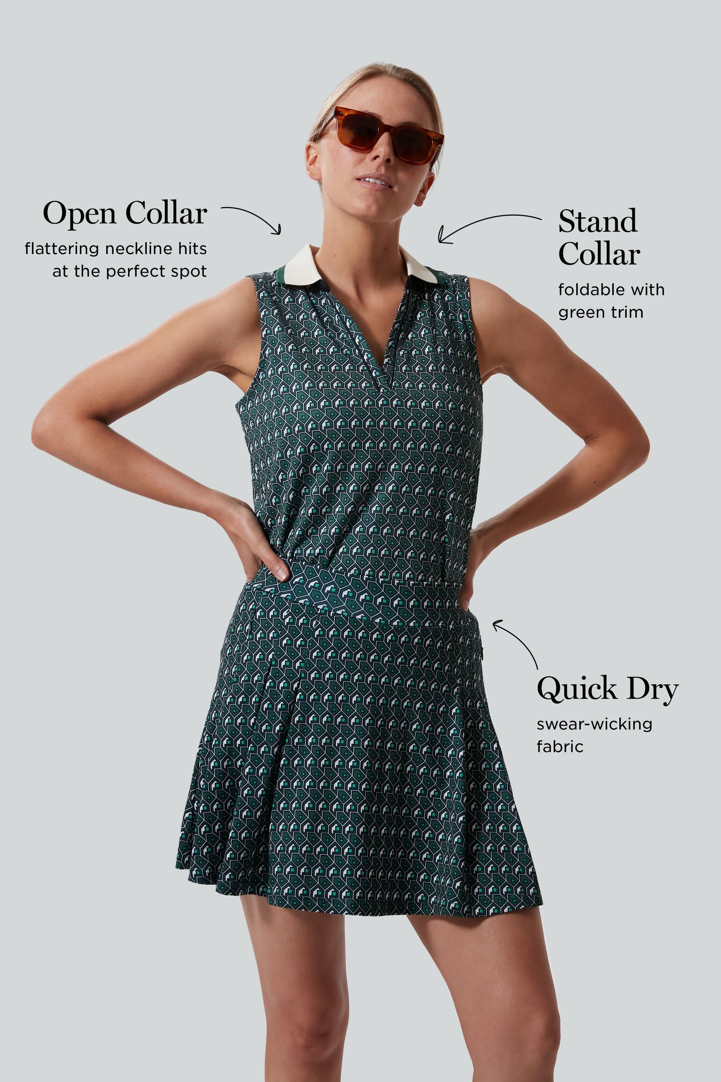 Carraway Fairway Sleeveless Caroline Polo