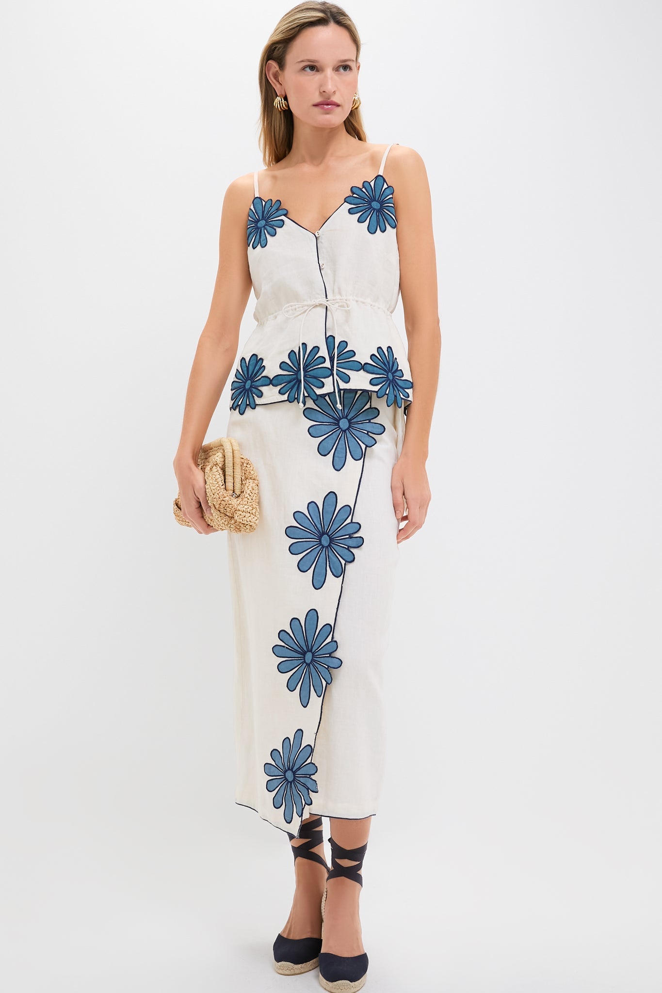 Ivory Flowers Loren Skirt