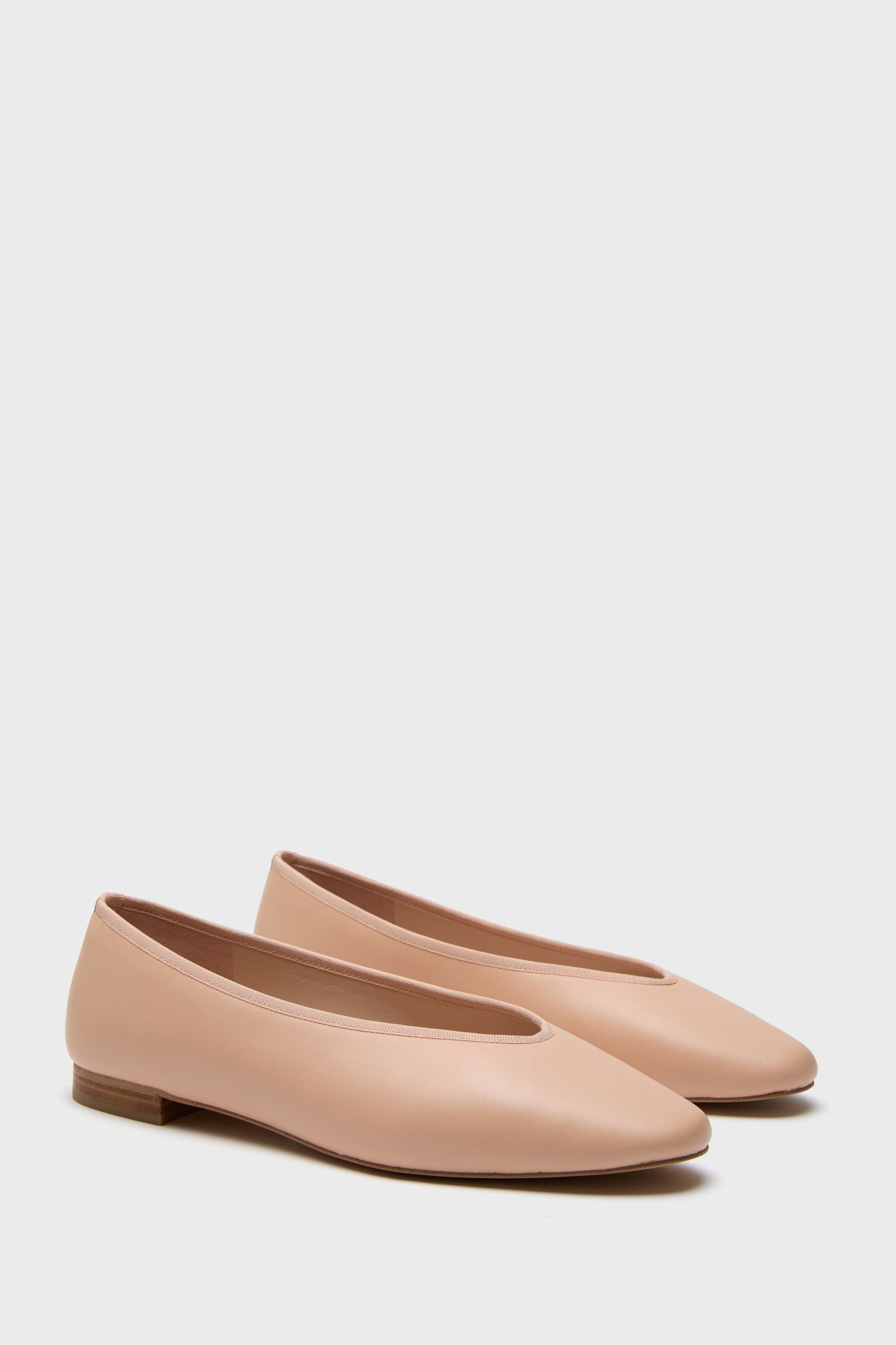 Ballet Pink Leather Nina Flats