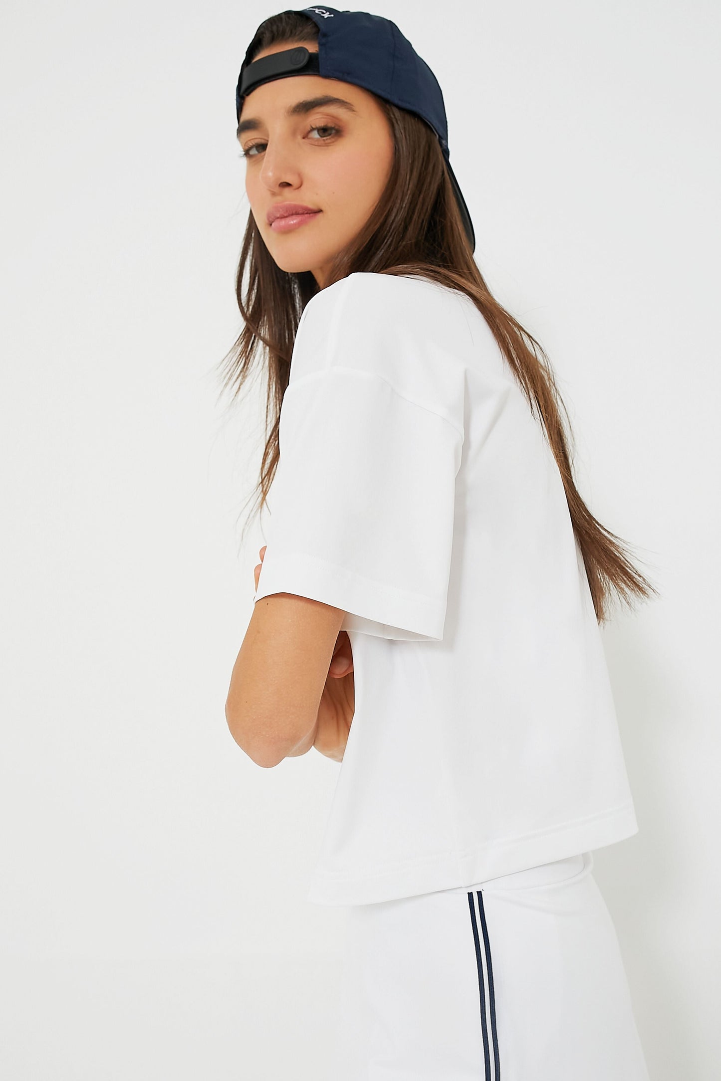 White Cropped Ryan Boyfriend Tee