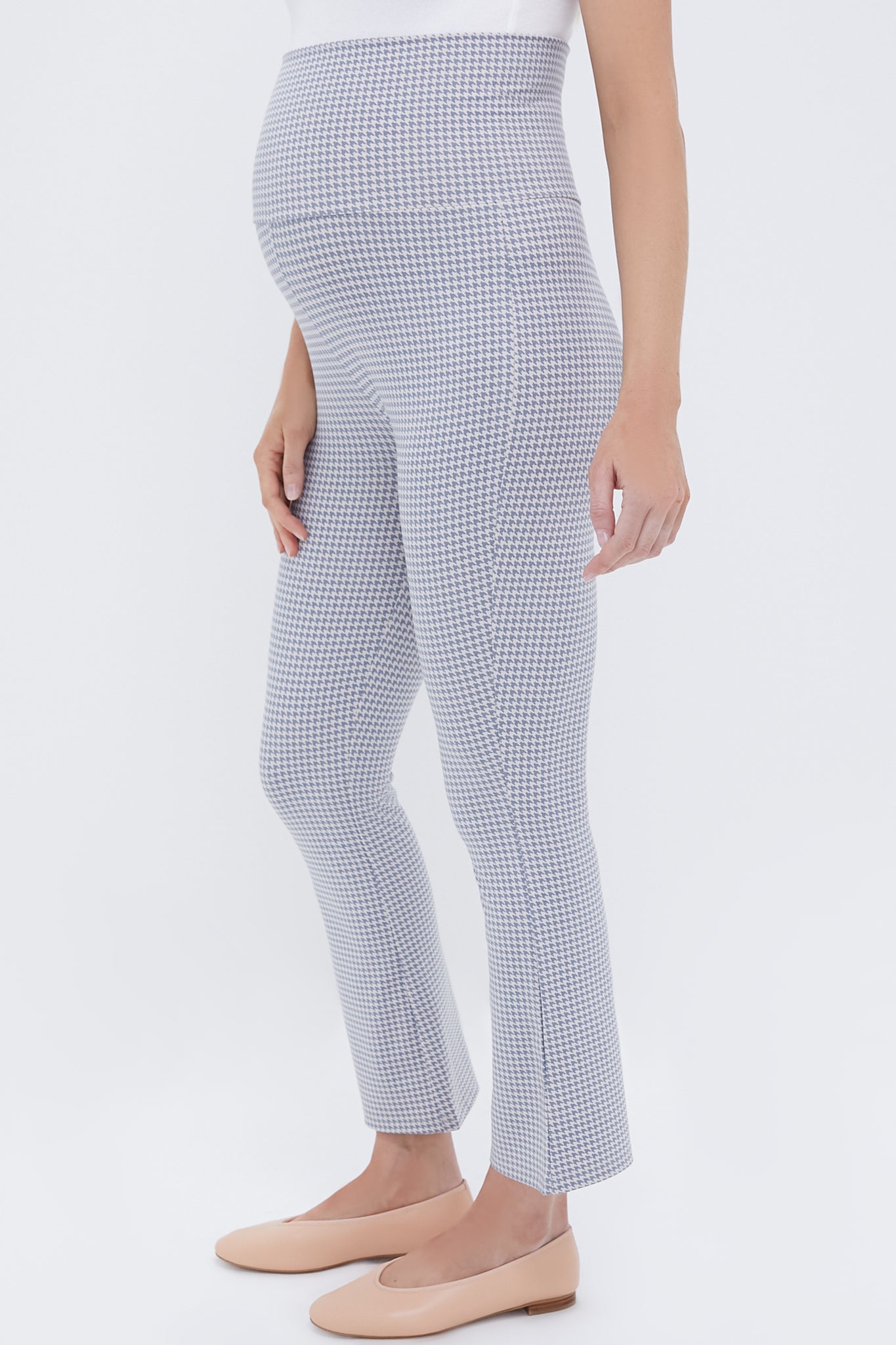 Blue and White Houndstooth The Ultimate Before and After Legging