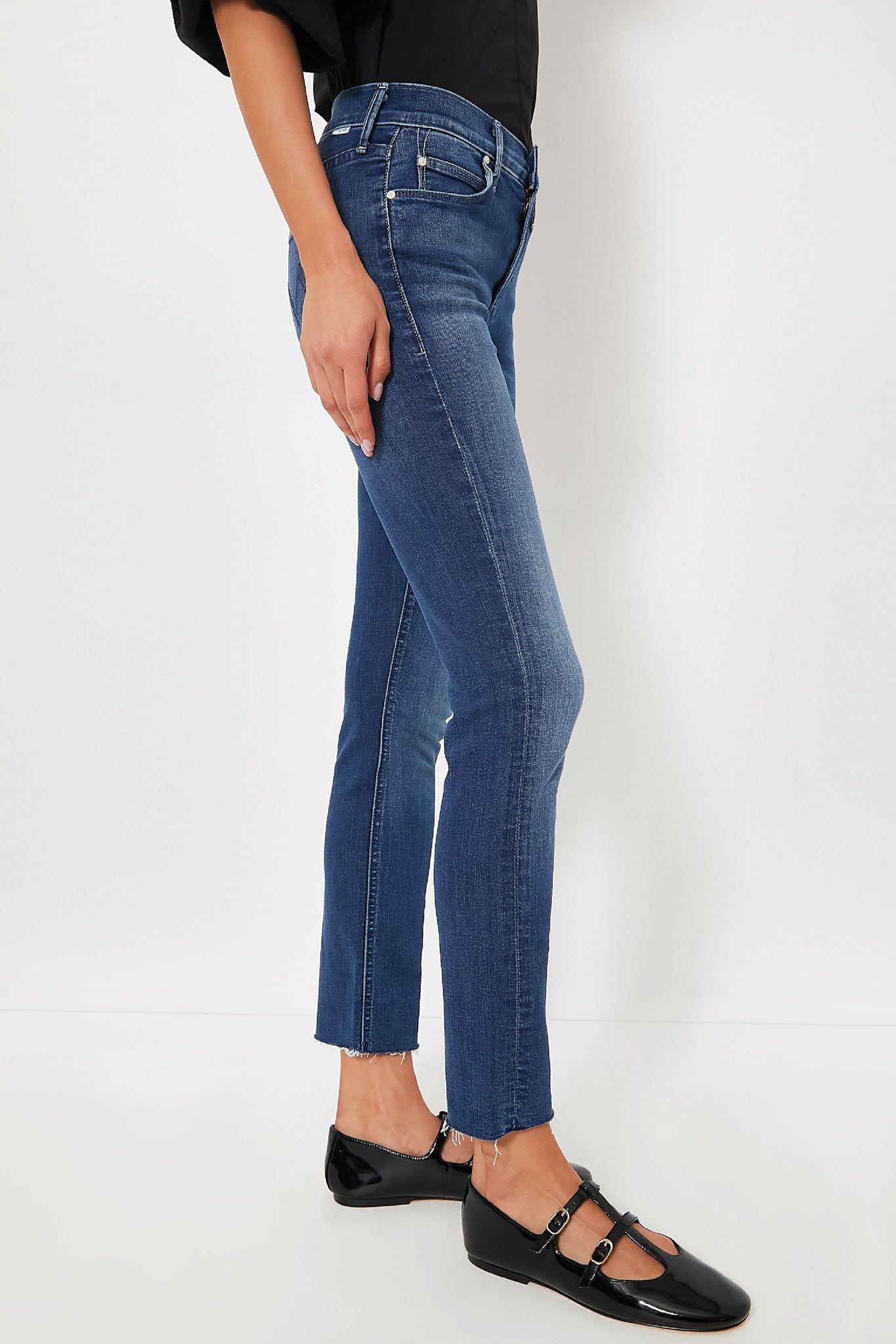 Nothing Between Us The Mid Rise Dazzler Ankle Fray