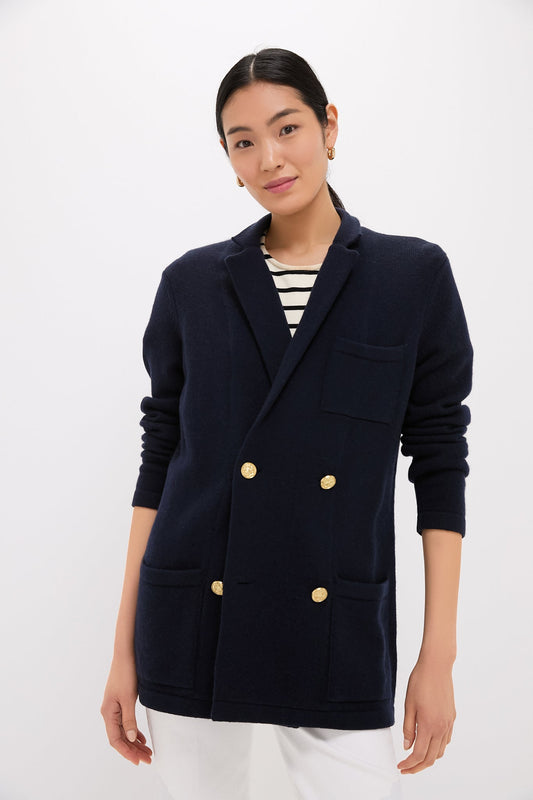 Navy Cashmere Benji Blazer