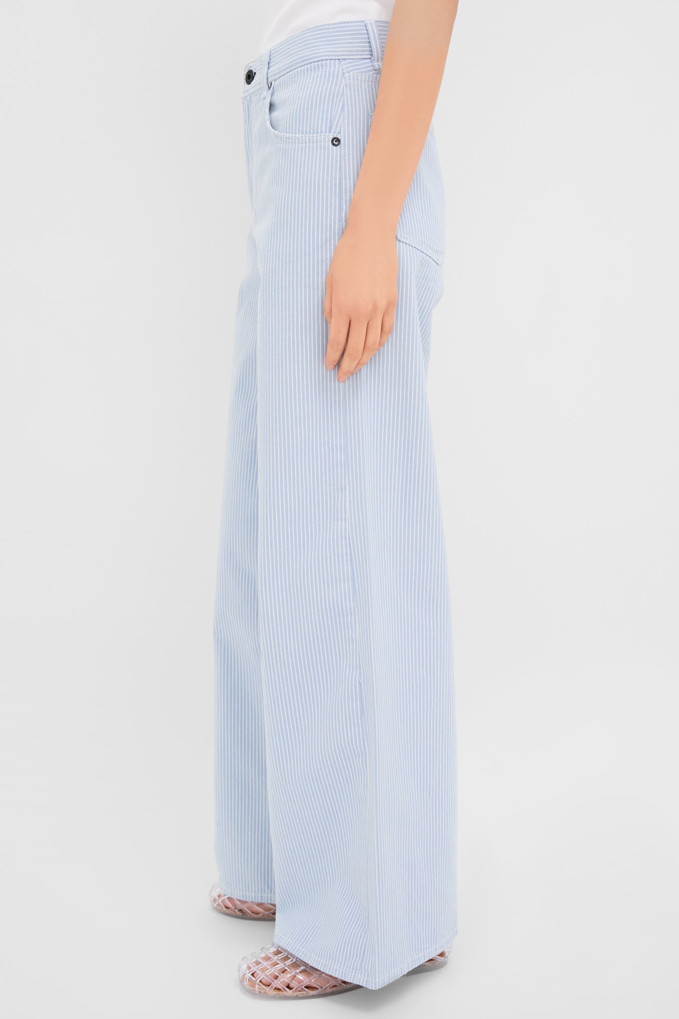 Blue Stripe Atomic Wide Leg