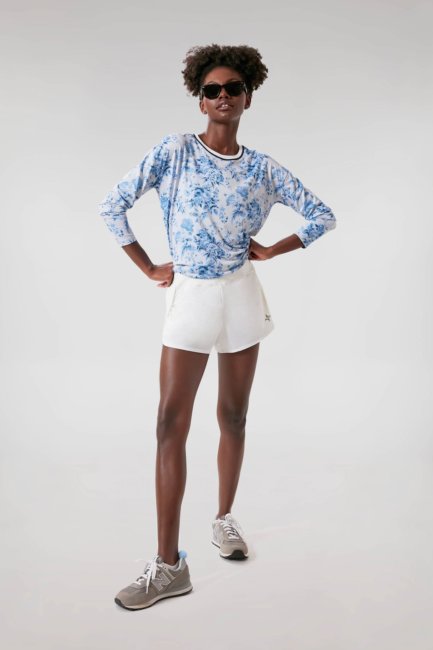 Blue Bouquet Long Sleeve Ryan Boyfriend Tee