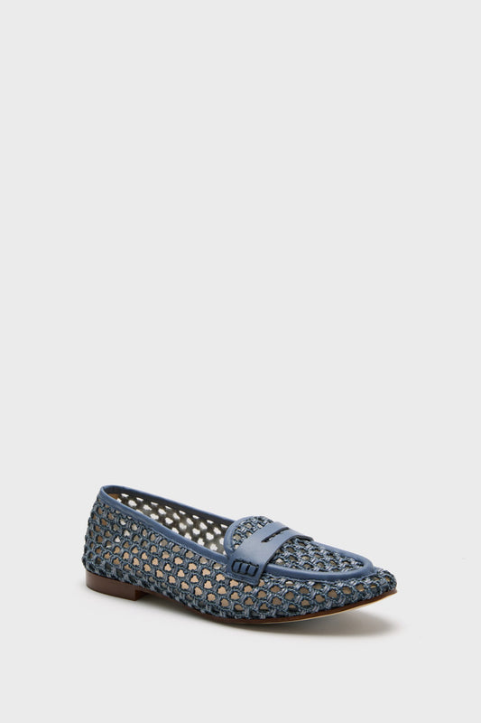 Blue Woven Rowan Loafers