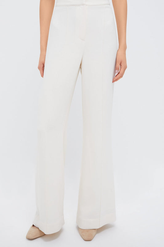Pearl White Crepe Versailles Pant