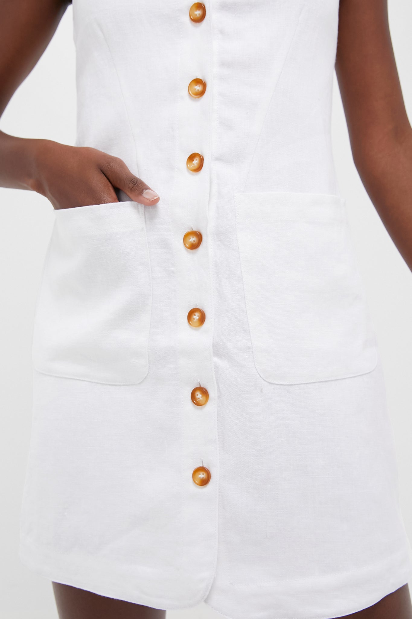 Ivory Emma Button Down Mini Dress