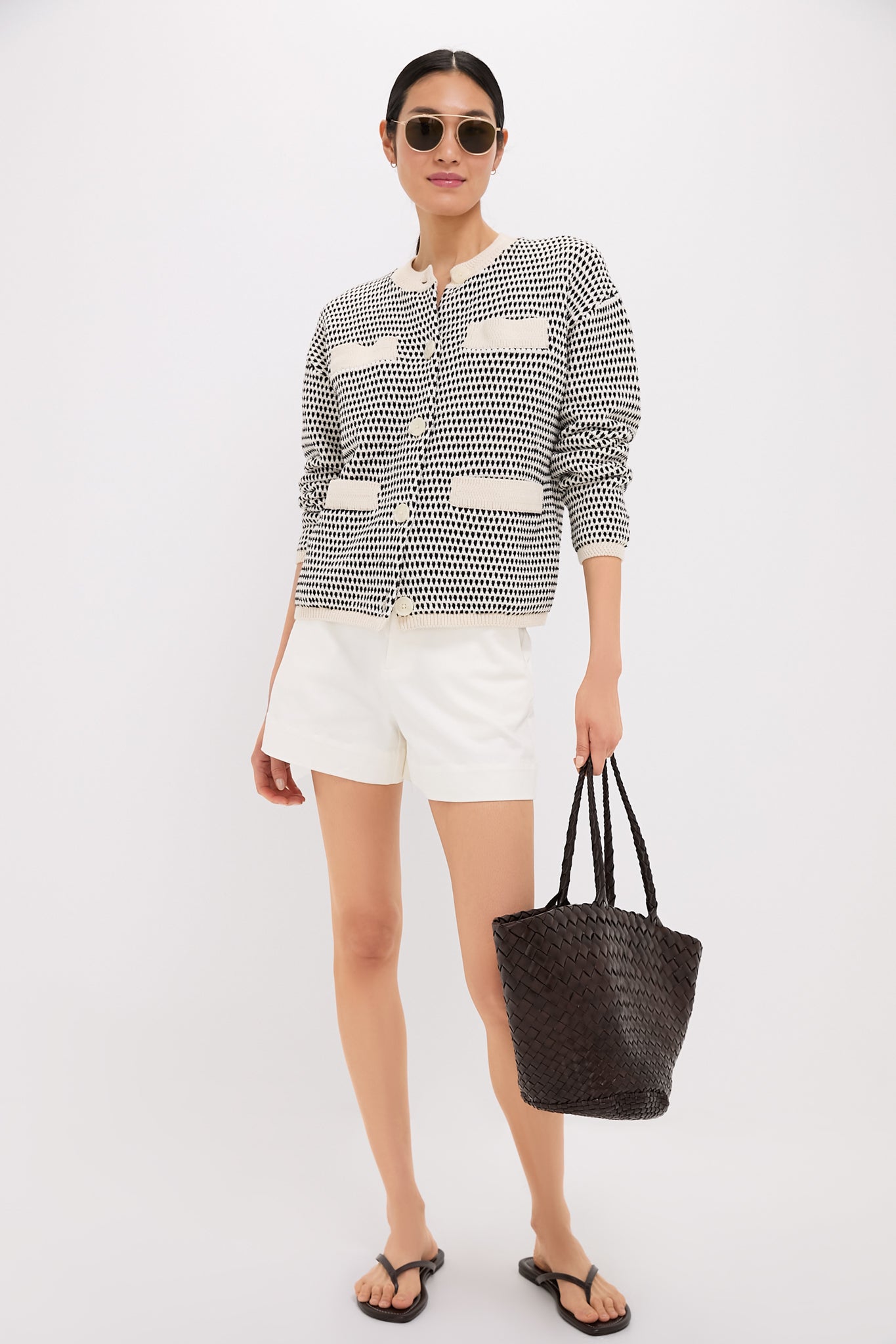 Birch Multi Stitch Tidewell Textured Knit Jacket